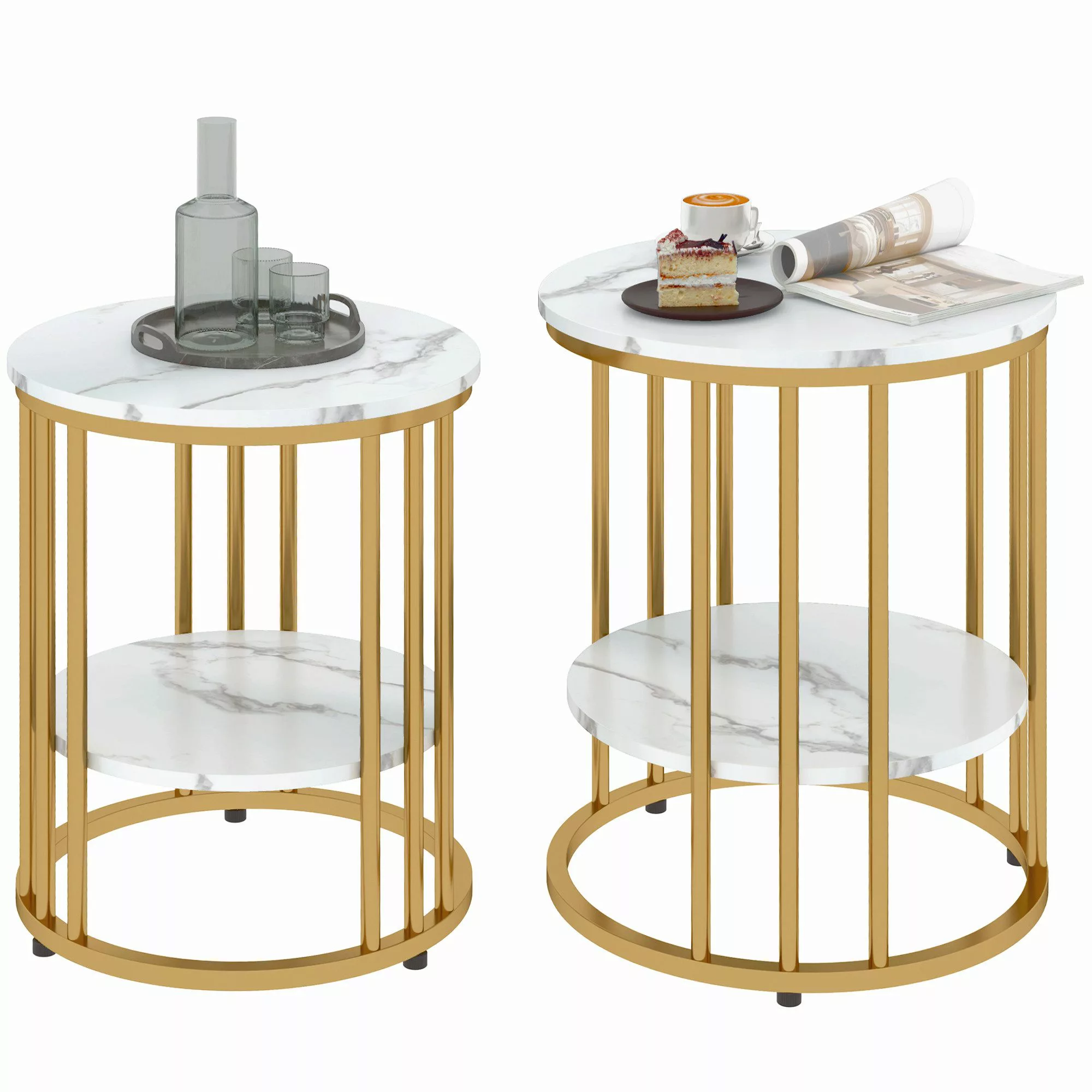 HOMCOM Couchtisch Wohnzimmertisch mit Ablage, Stahlrahmen günstig online kaufen