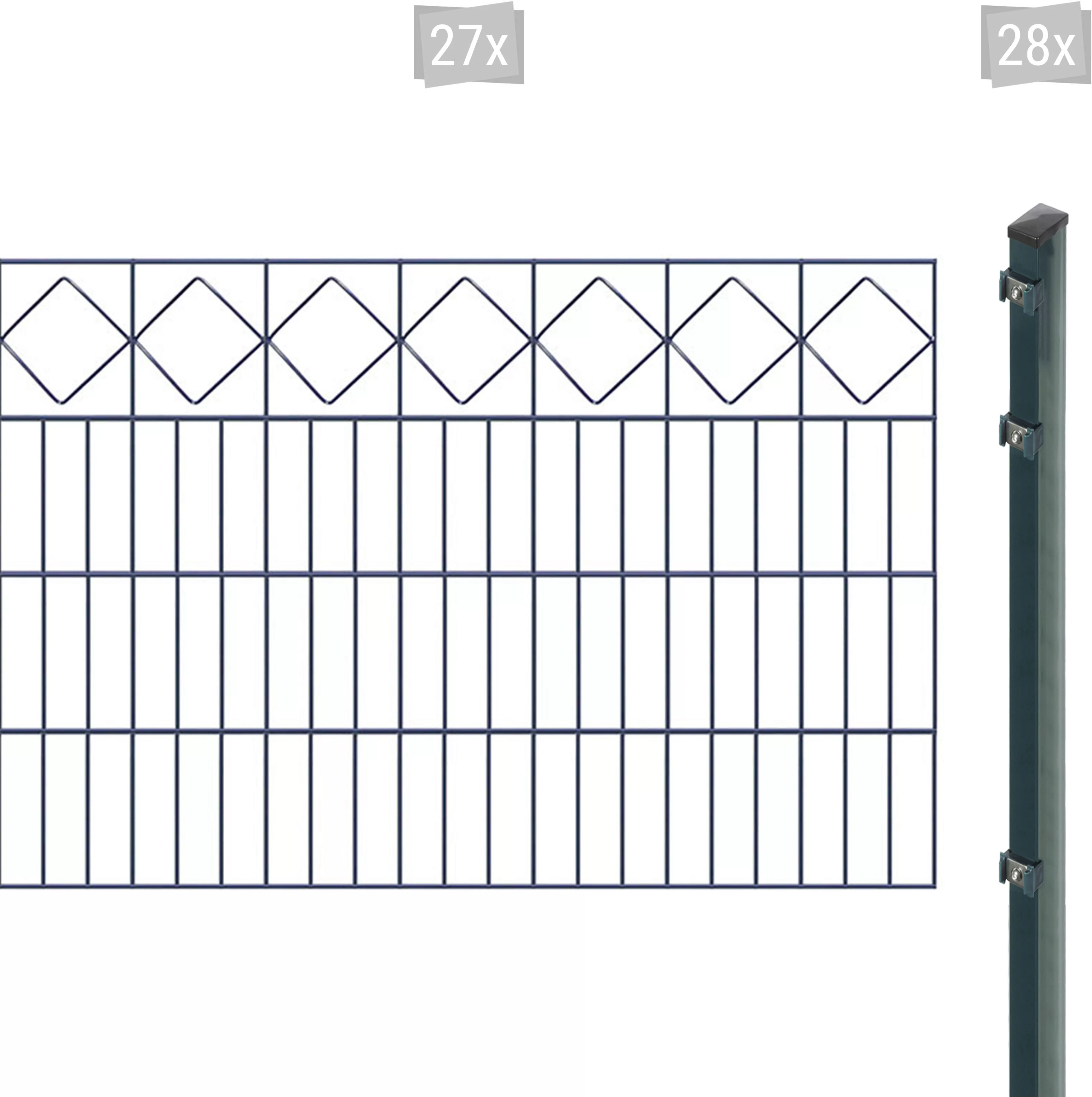 Arvotec Doppelstabmattenzaun "EXCLUSIVE 80 zum Einbetonieren "Karo" mit Zie günstig online kaufen