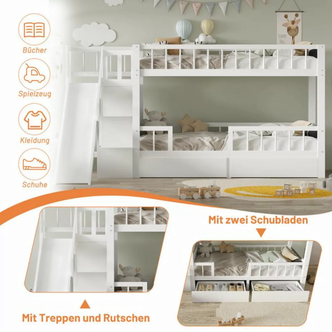 MODFU Kinderbett Etagenbett Hochbett (ohne Matratze, 90*200,massivholz), mi günstig online kaufen