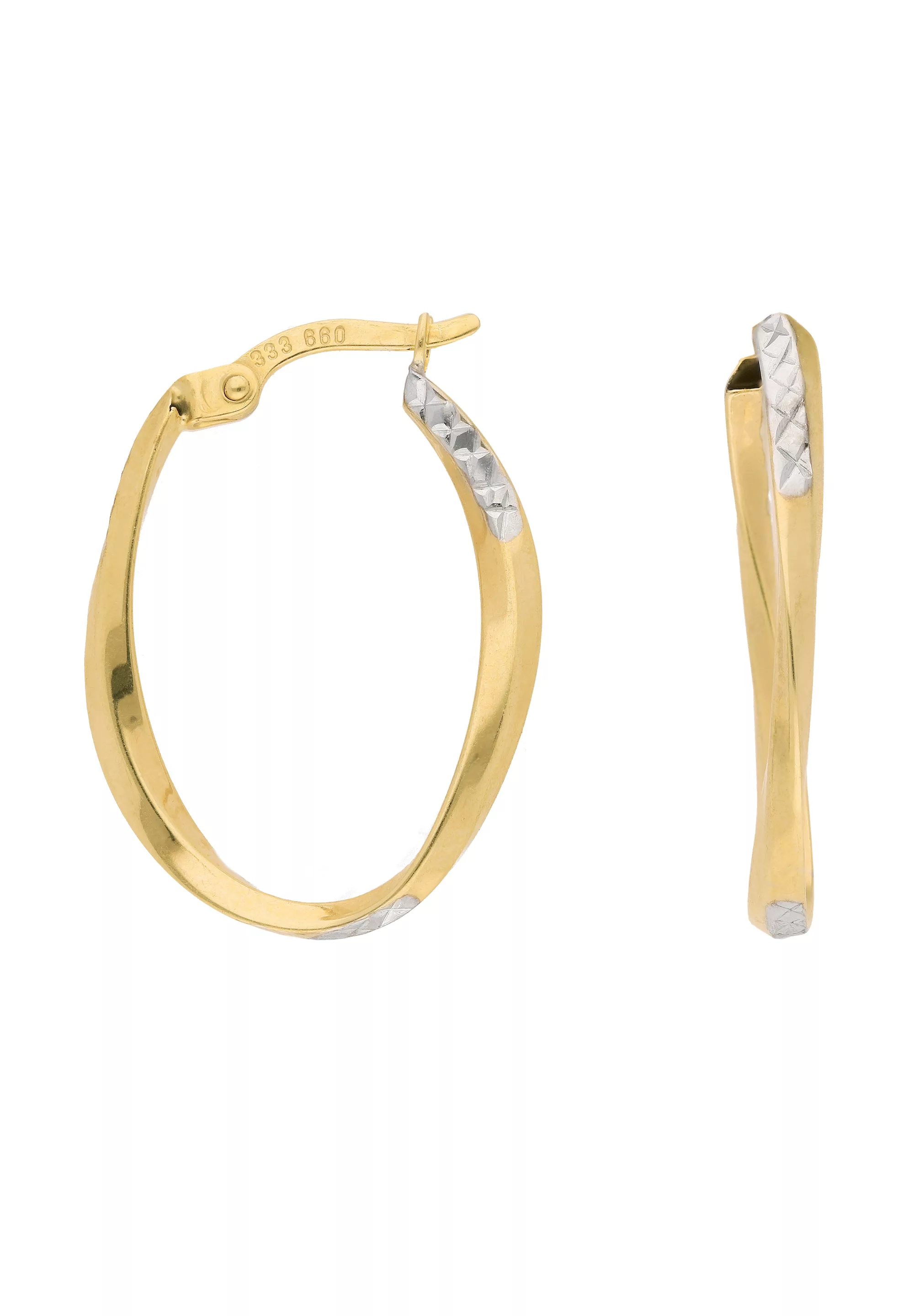 Adelia´s Paar Ohrhänger "333 Gold Ohrringe Creolen", Goldschmuck für Damen günstig online kaufen