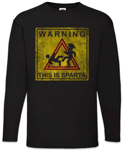 Urban Backwoods Langarmshirt Warning This Is Sparta Sign Langarm T-Shirt Da günstig online kaufen