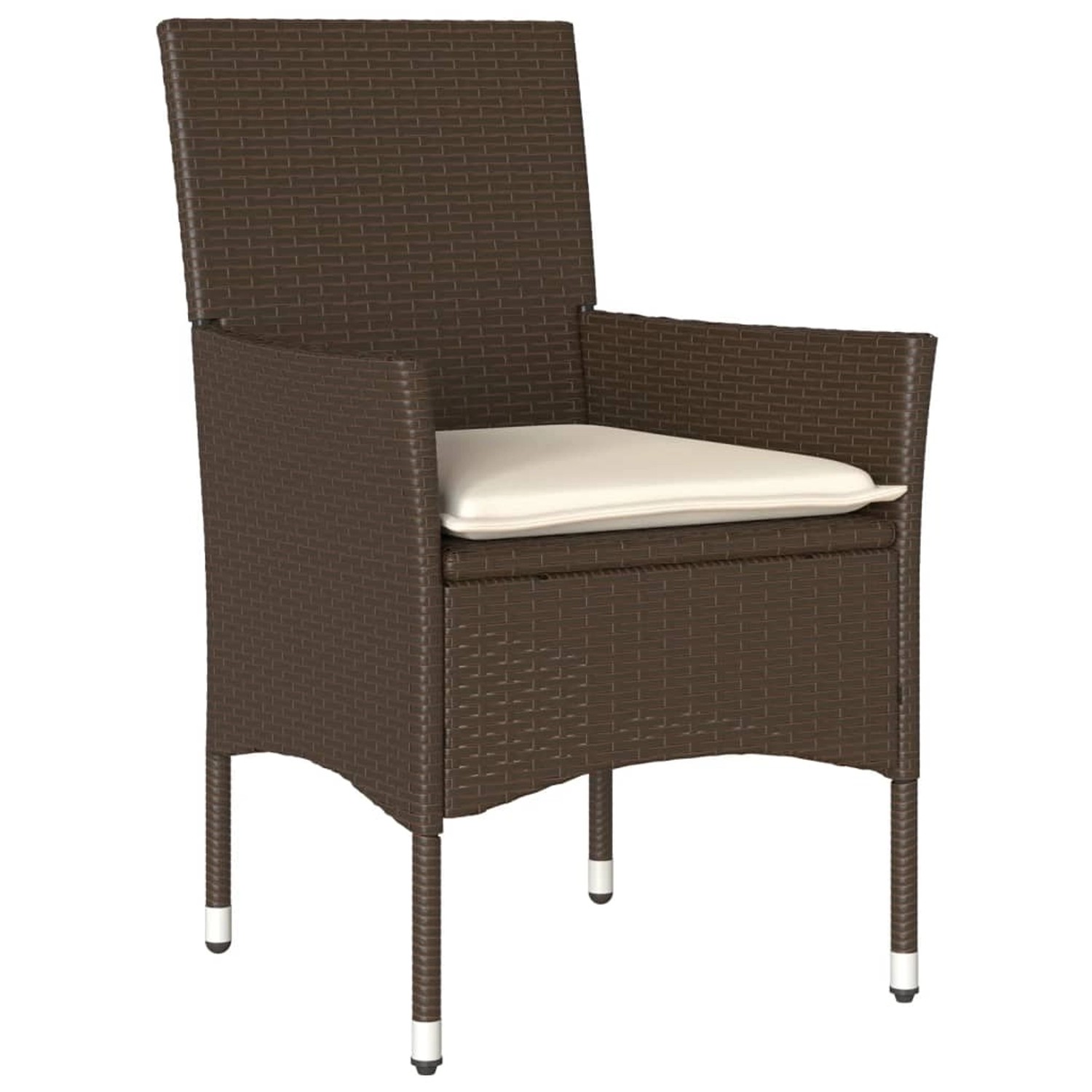 vidaXL 5-Tlg Garten-Essgruppe mit Kissen Braun Poly Rattan Glas 3278620 günstig online kaufen