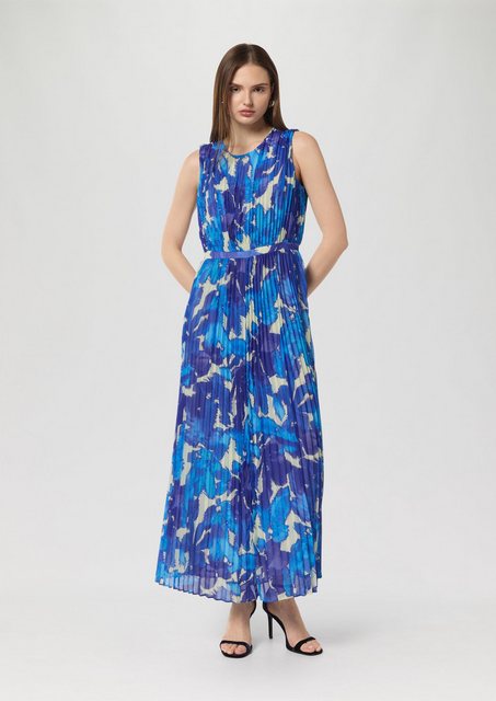 Comma Maxikleid Plissiertes Chiffon-Kleid günstig online kaufen