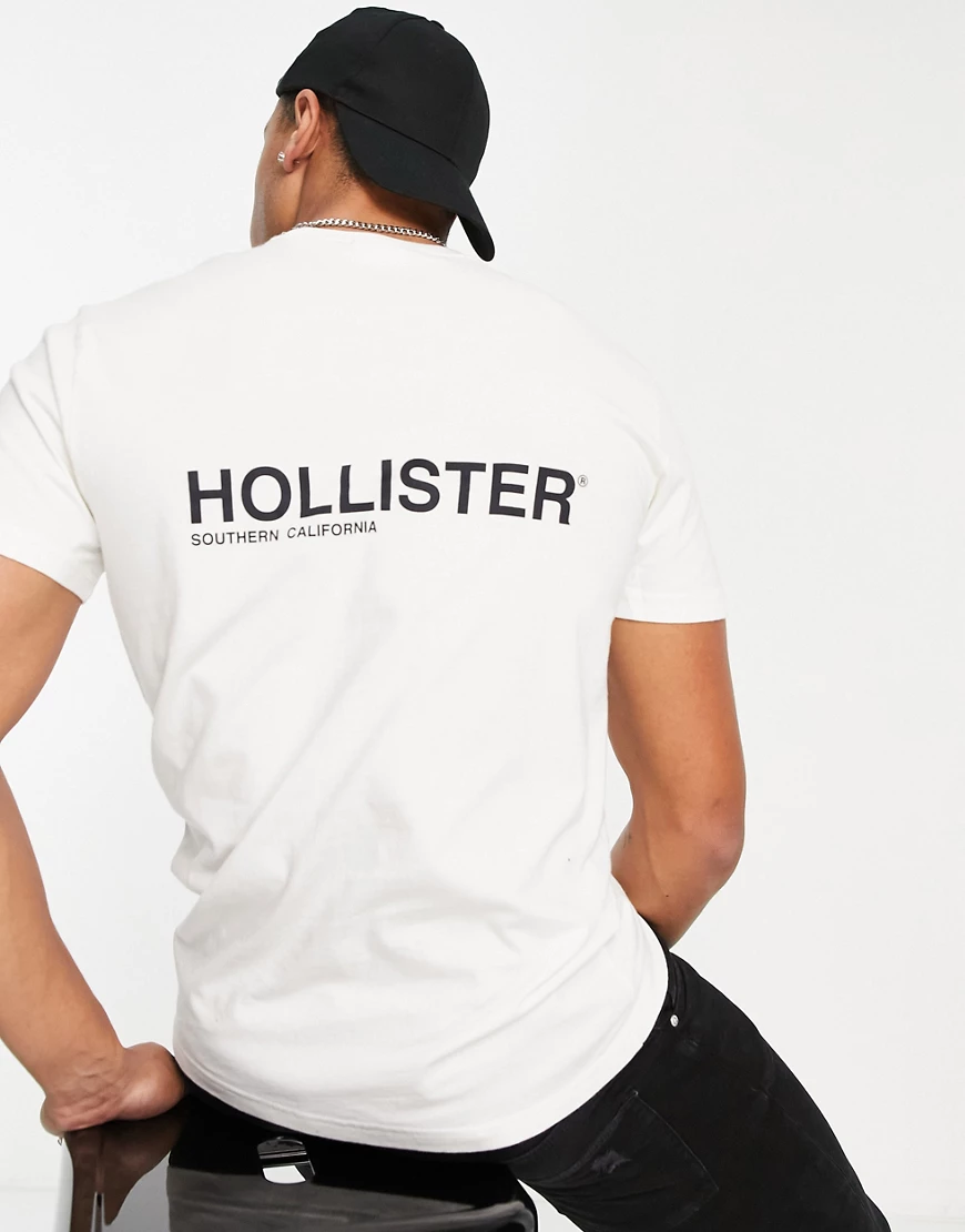 Hollister – T-Shirt in Weiß mit Logo am Rücken günstig online kaufen