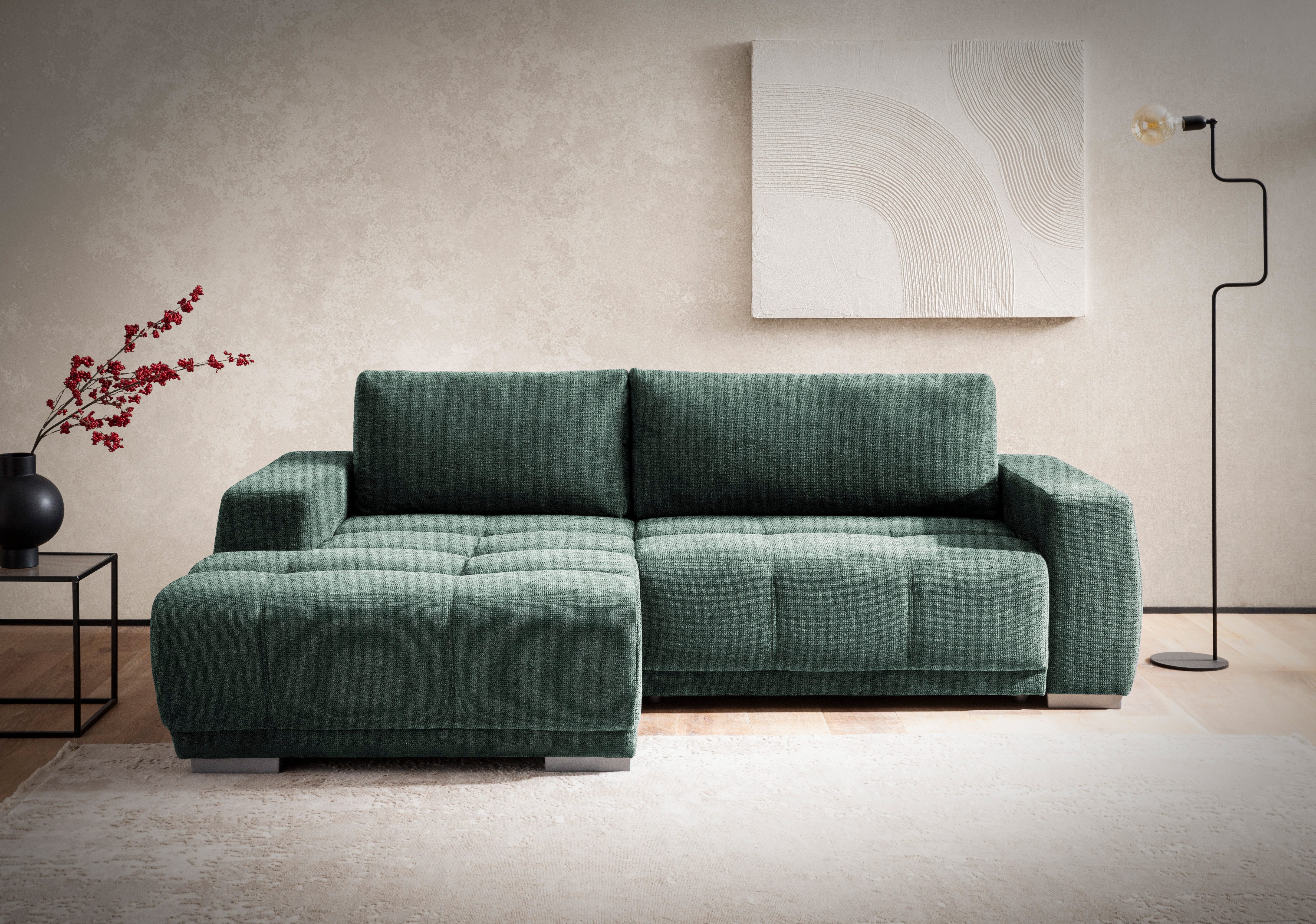 INOSIGN Ecksofa "Bolero L-Form", wahlweise mit Bettfunktion & Bettkasten günstig online kaufen