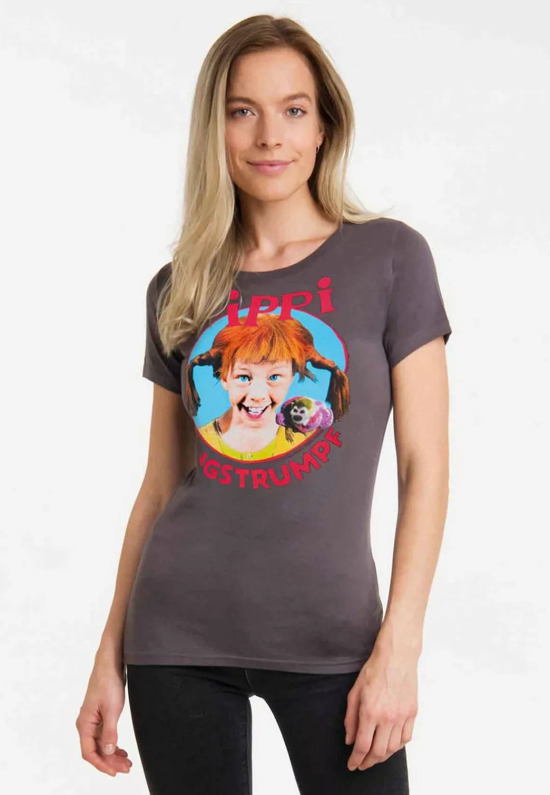 LOGOSHIRT T-Shirt "Pippi Langstrumpf", mit lizenziertem Originaldesign günstig online kaufen