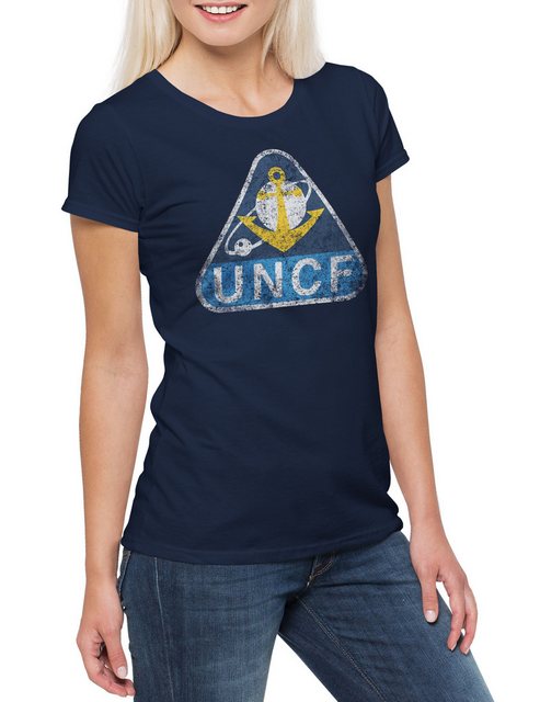 Urban Backwoods Print-Shirt United Nations Cosmo Navy Damen T-Shirt UN UNCF günstig online kaufen