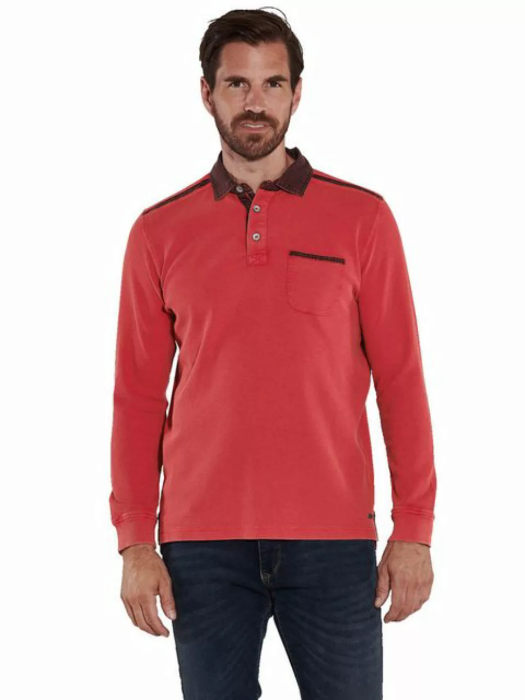 Engbers Langarm-Poloshirt Langarm-Shirt mit Polo-Kragen günstig online kaufen