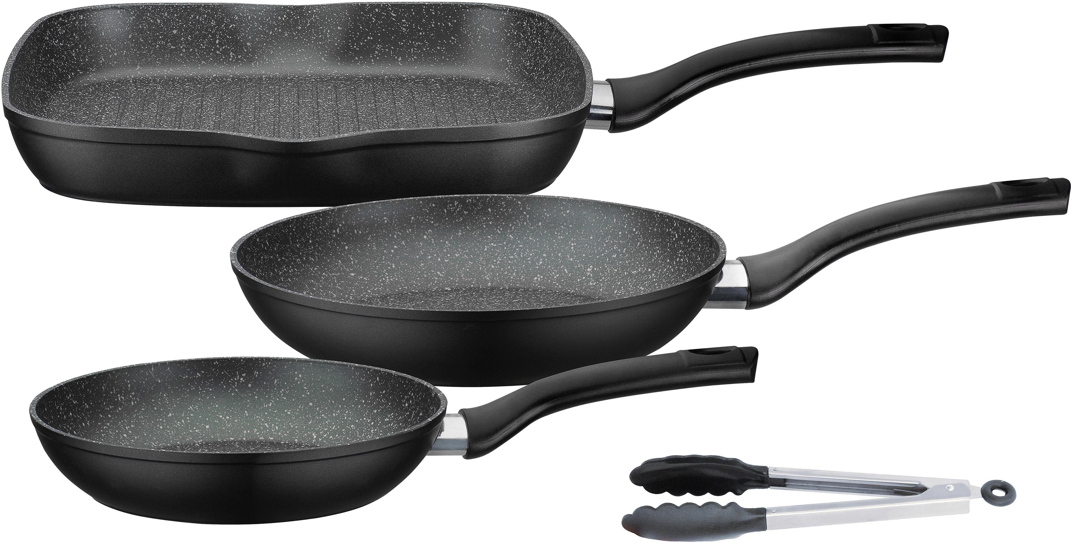 GSW Topf-Set »Gourmet Granit«, Aluminiumguss, (Set, 5 tlg., 1 x Bräter, 1x günstig online kaufen