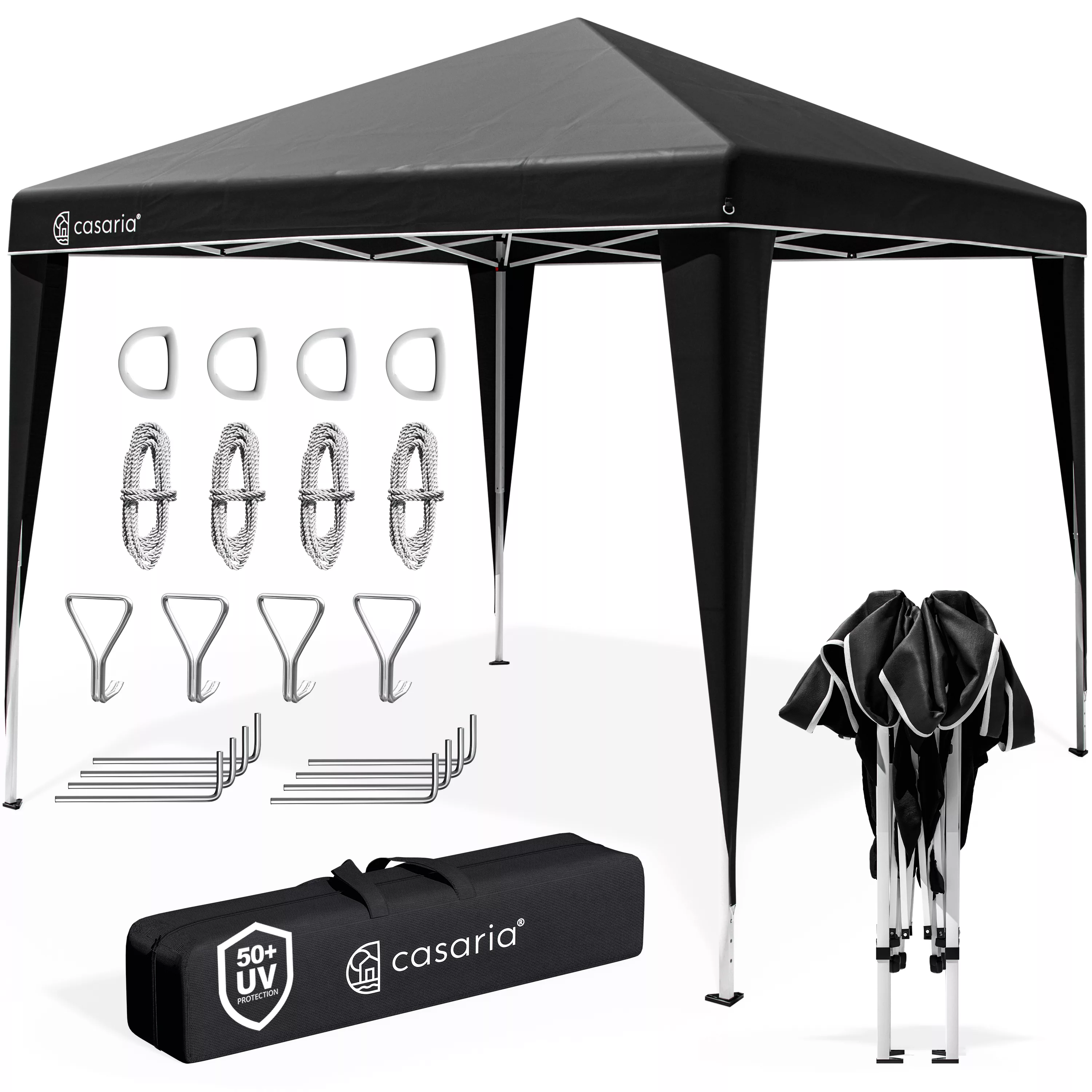 Faltpavillon Capri - Popup Schwarz 3x3m günstig online kaufen