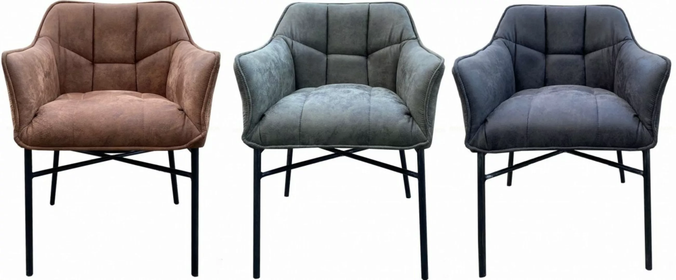 Stuhl Esszimmerstuhl Industrial Design Textil Metall günstig online kaufen