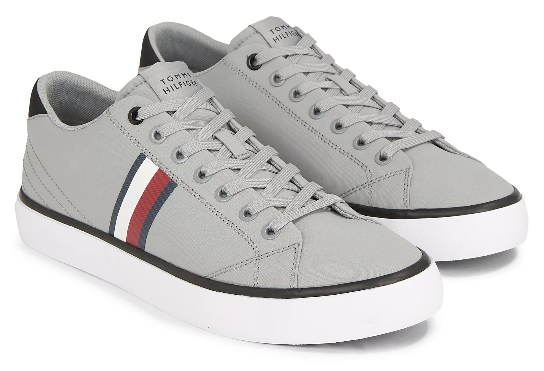 Tommy Hilfiger Sneaker "TH HI VULC LOW STRIPES MESH", mit seitlichen Streif günstig online kaufen