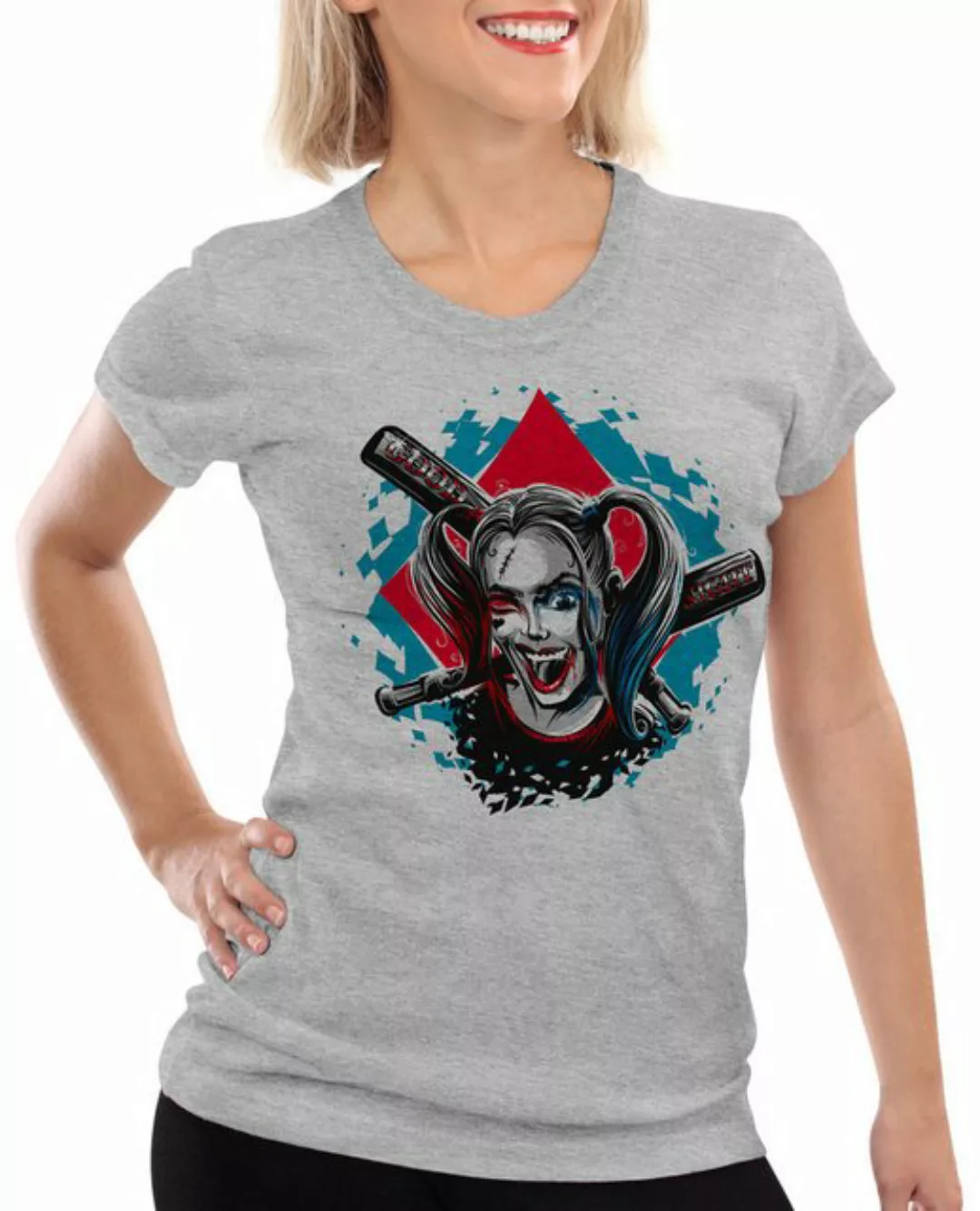 style3 T-Shirt Harley Quinn joker punk baseball batman joker gotham günstig online kaufen