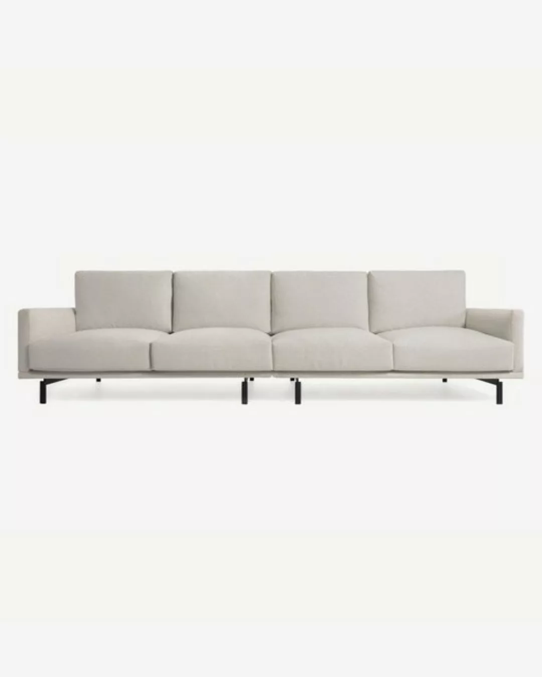 Natur24 Sofa Sofa Galene 4-Sitzer beige 334cm recycelten Fasern Couch günstig online kaufen
