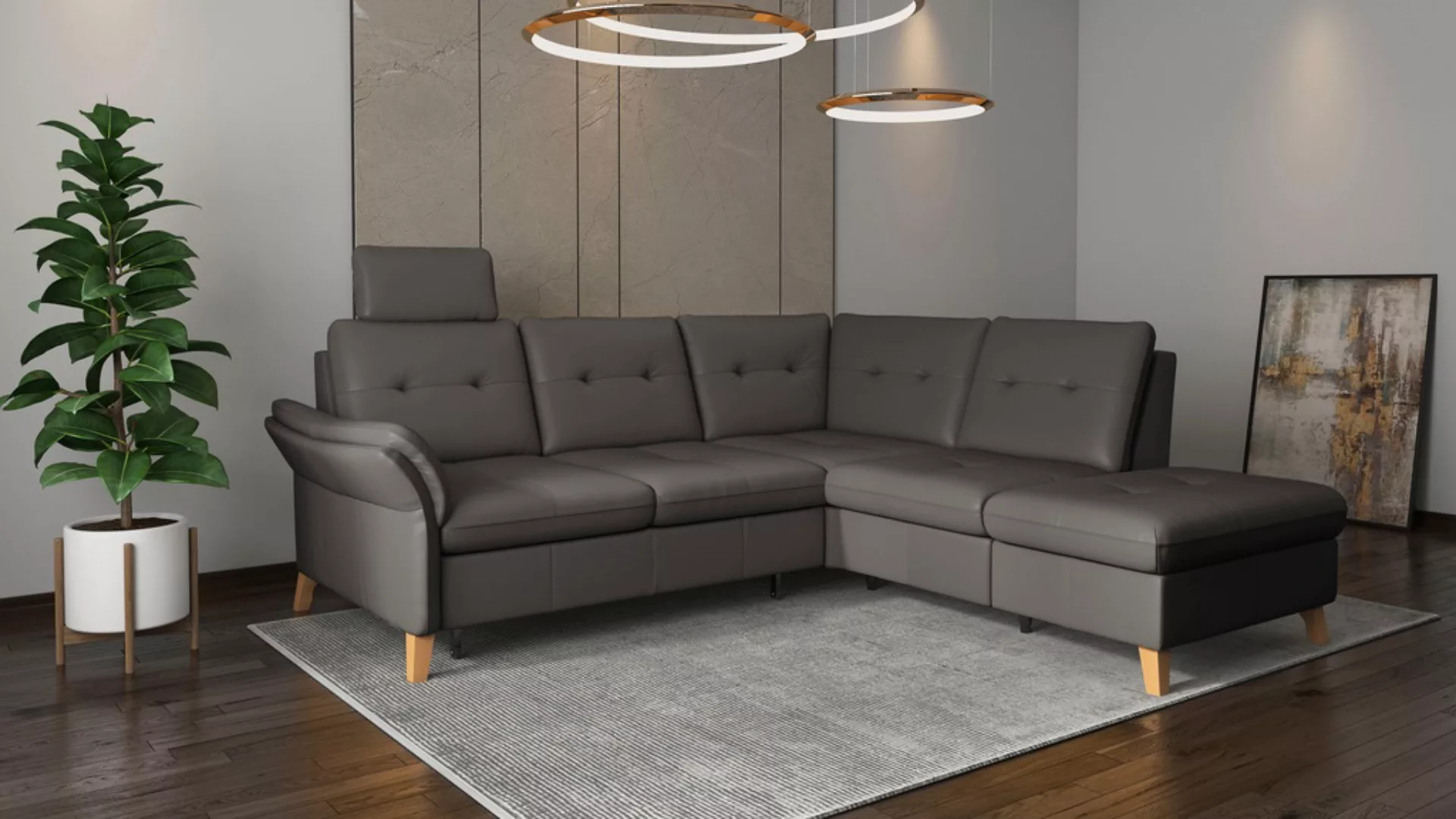 sit&more Ecksofa "Göteborg", Sitztiefenverstellung und Federkern, wahlweise günstig online kaufen