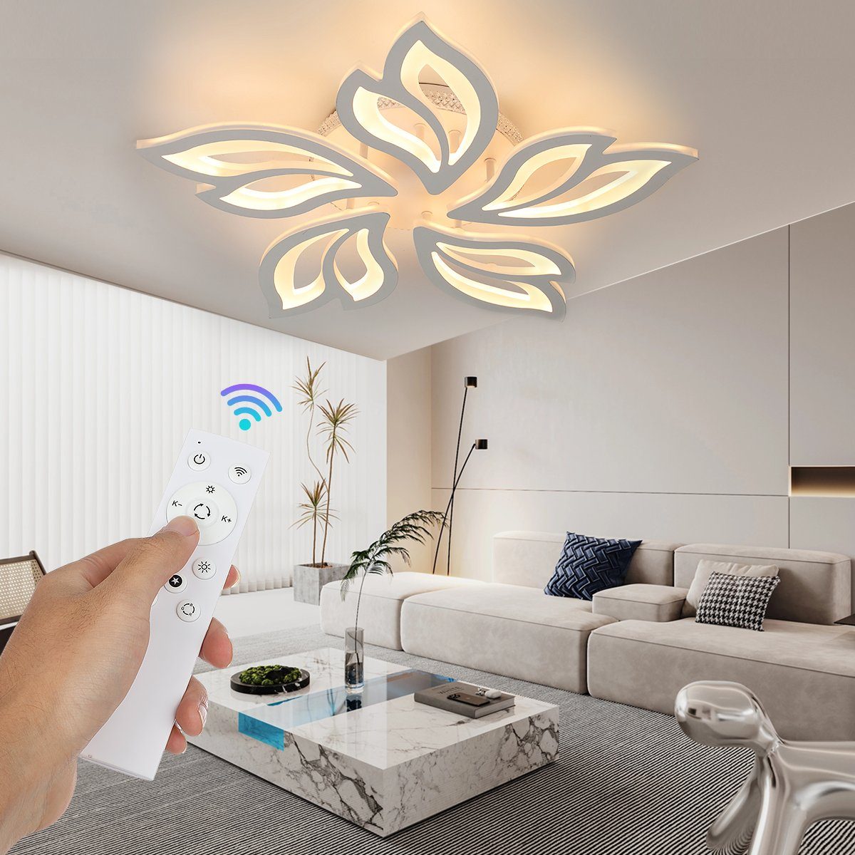 LETGOSPT LED Deckenleuchte 54W Deckenlampe mit günstig online kaufen