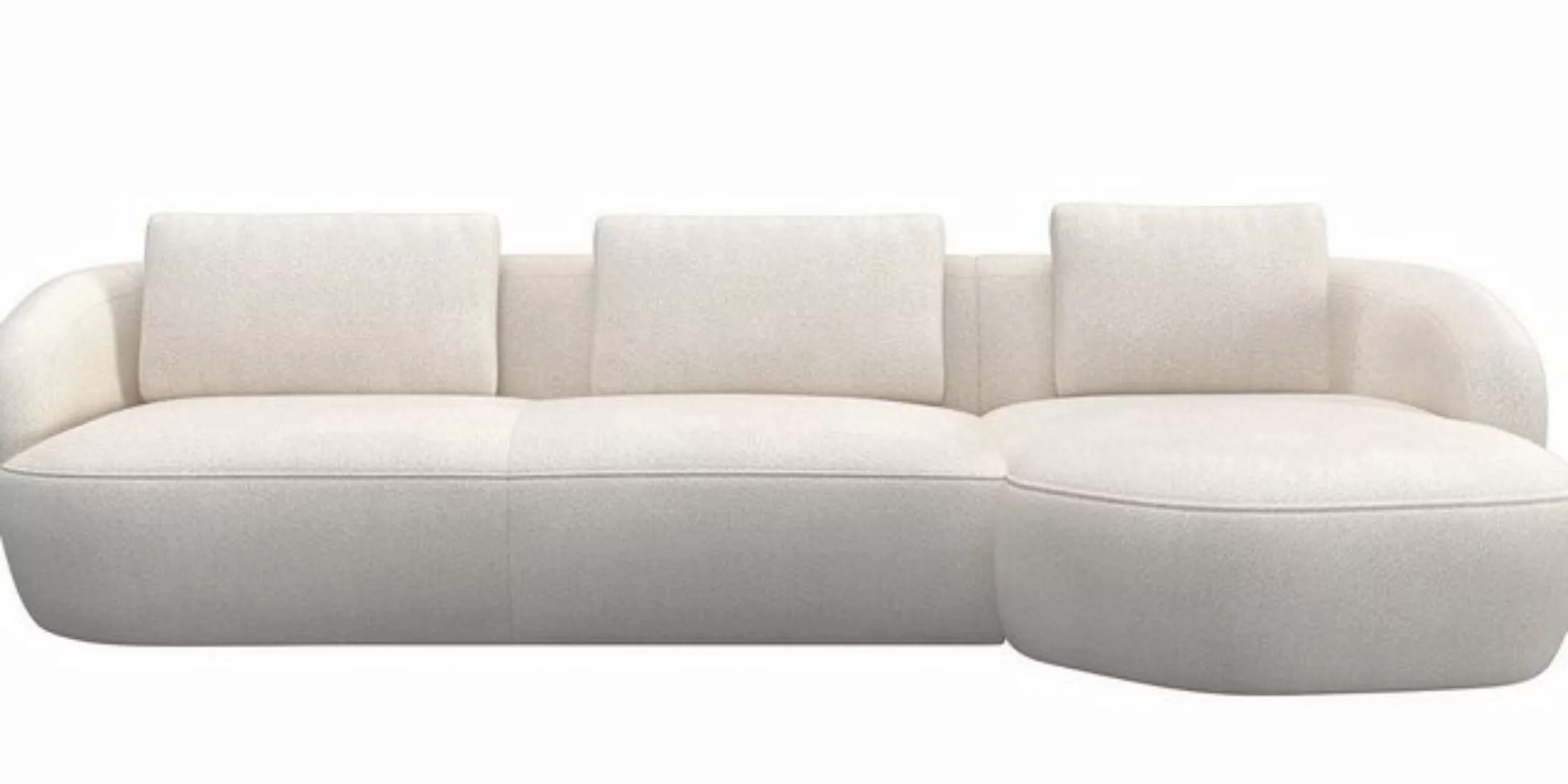 FLEXLUX Wohnlandschaft Torino, rund, L-Form, Sofa-Ecke mit Recamiere, Longc günstig online kaufen