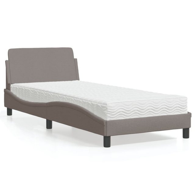 vidaXL Bett Bett mit Matratze Taupe 90x190 cm Stoff günstig online kaufen