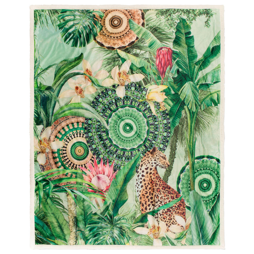 Wohndecke Abhita grün Polyester B/L: ca. 130x160 cm günstig online kaufen