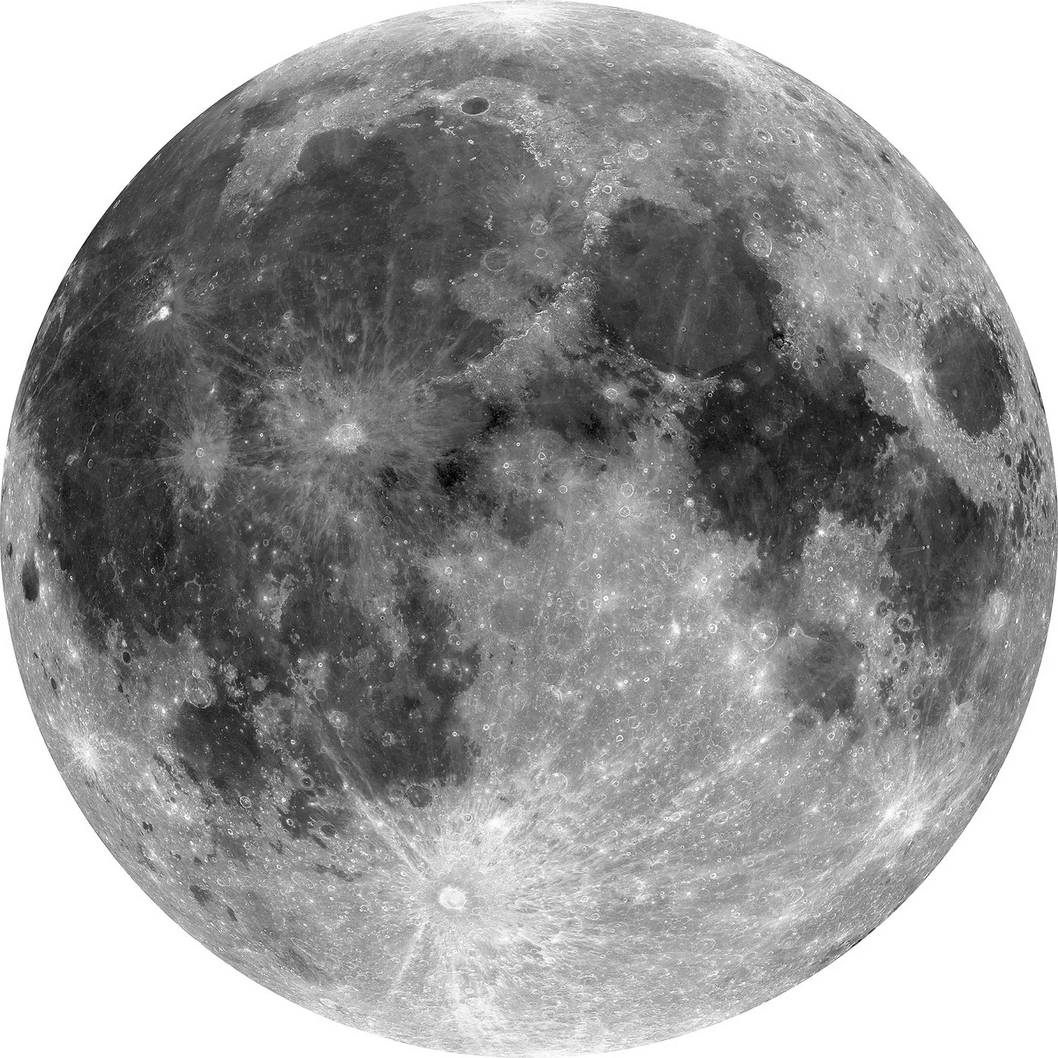 KOMAR Selbstklebende Vlies Fototapete/Wandtattoo - Moon - Größe 125 x 125 c günstig online kaufen