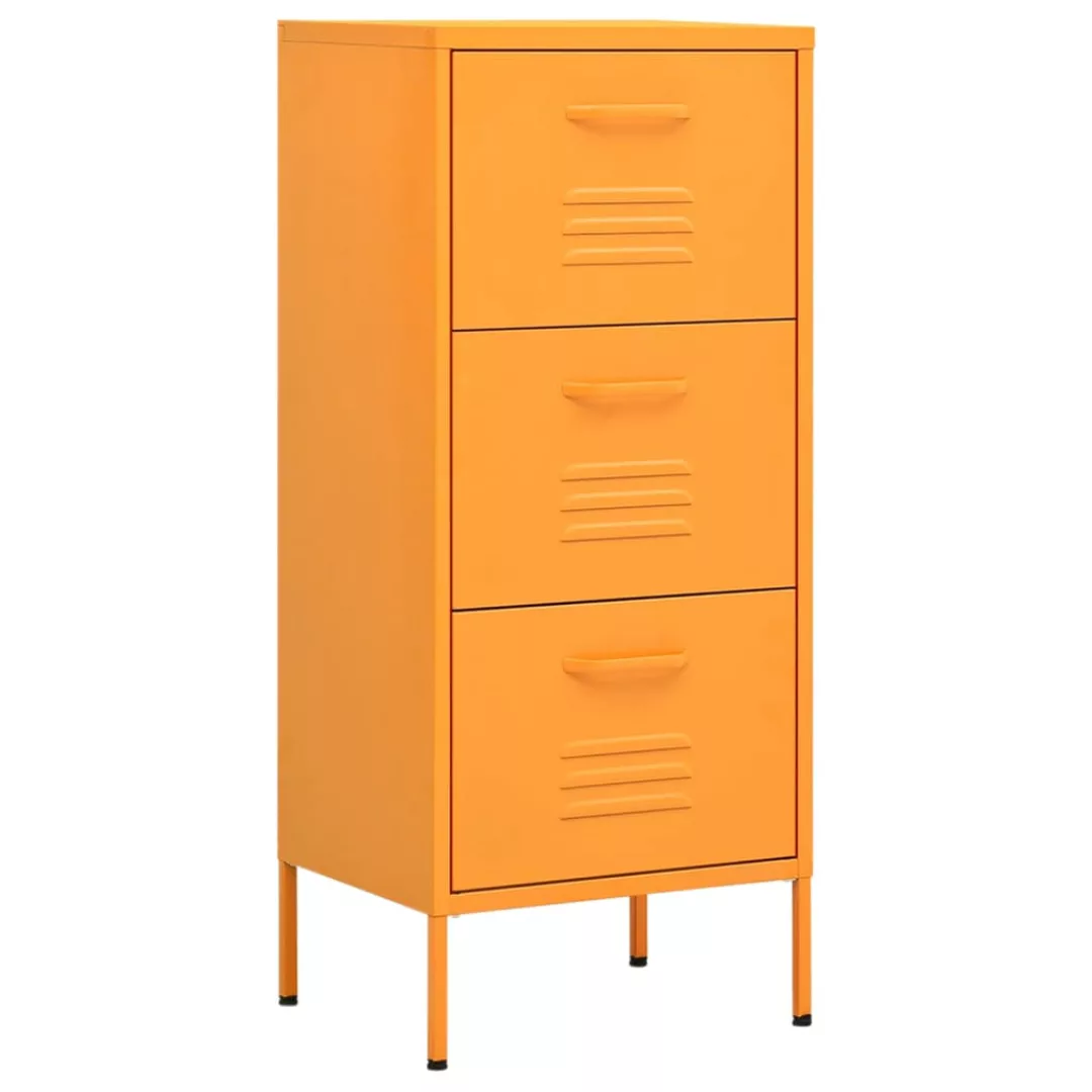 vidaXL Aktenschrank Lagerschrank Senfgelb 42,5x35x101,5 cm Stahl günstig online kaufen