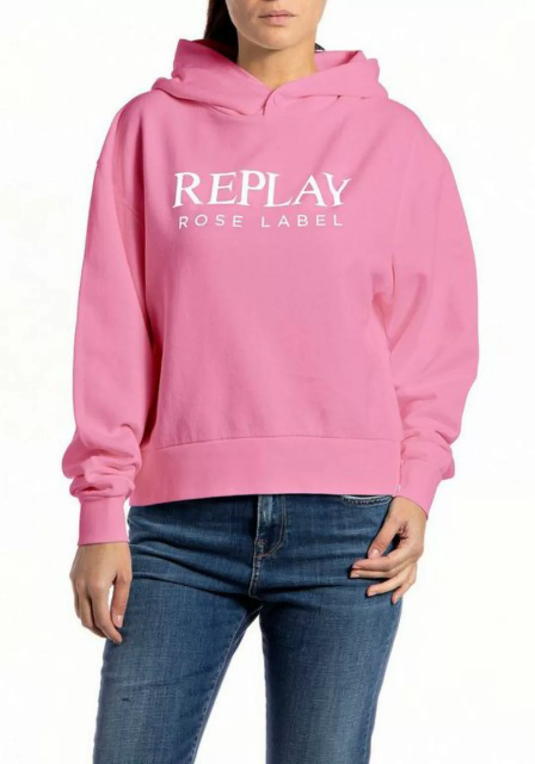 Replay Kapuzensweatshirt Mit Knopf am Kapuzenverschluss günstig online kaufen