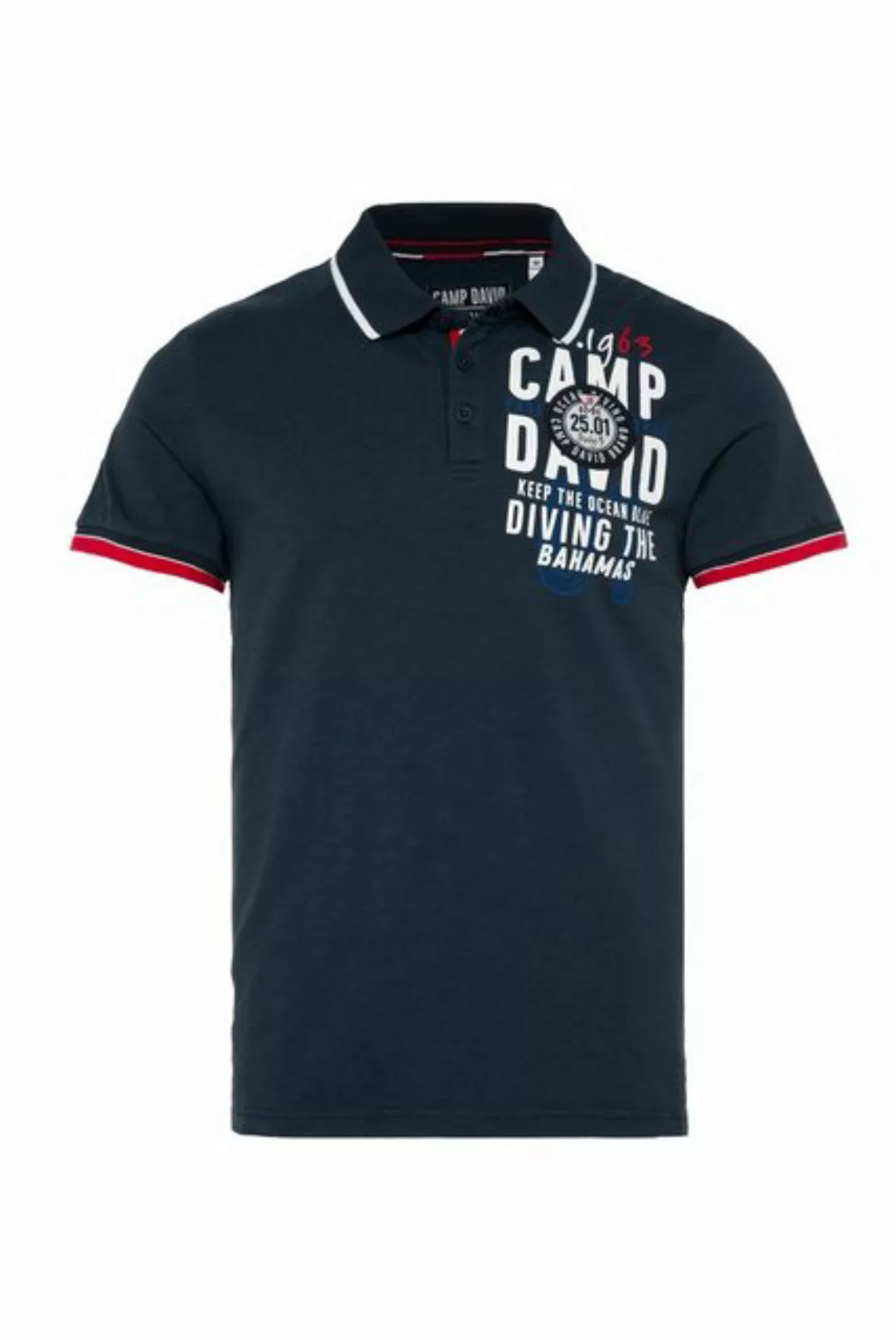 CAMP DAVID Poloshirt mit Kontrastnähten günstig online kaufen