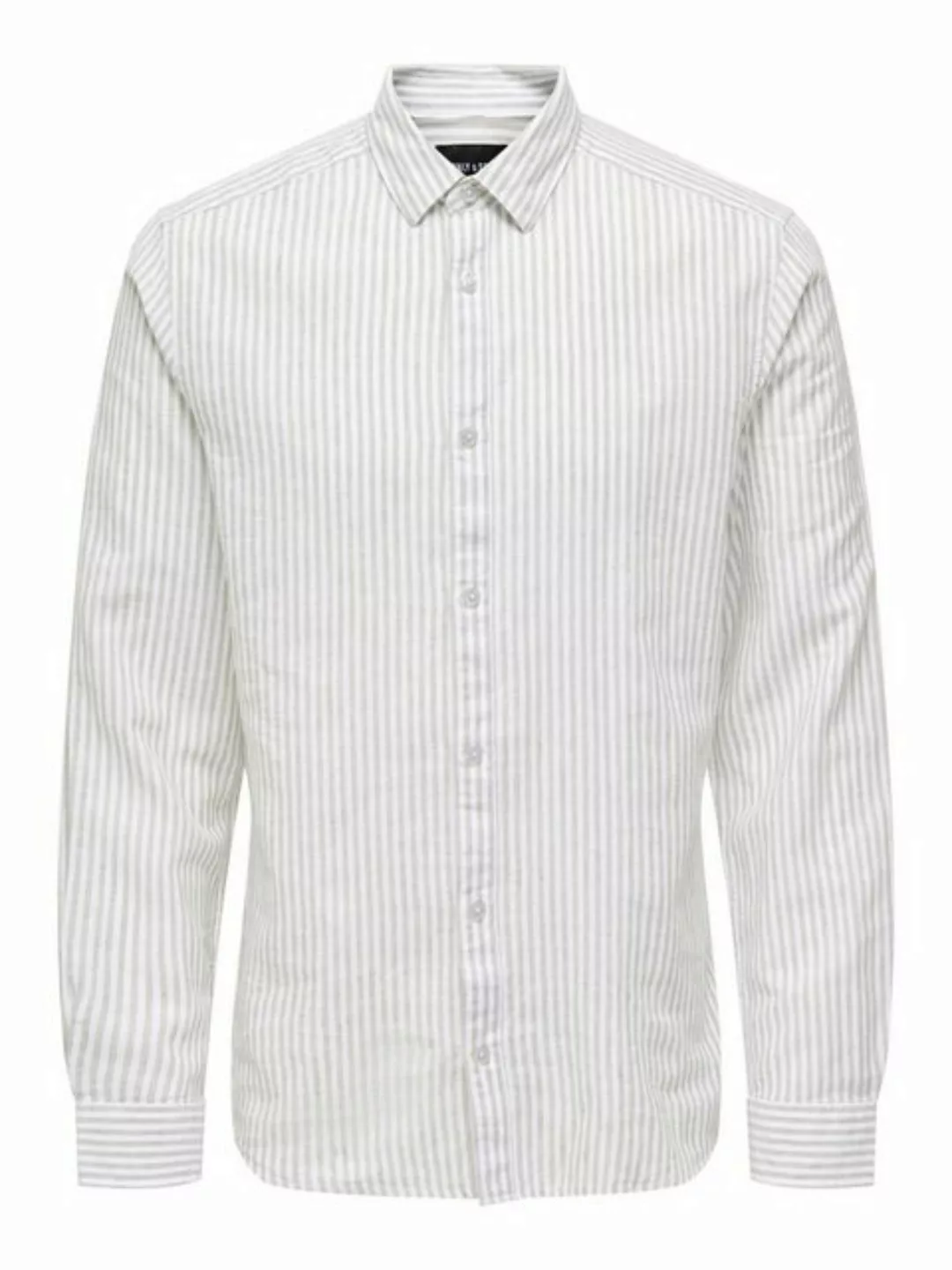 ONLY & SONS Kurzarmhemd ONSCAIDEN LS STRIPE LINEN SHIRT 660 NOOS günstig online kaufen