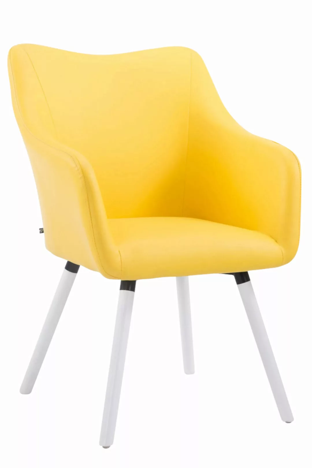 Besucherstuhl McCoy V2 Kunstleder-gelb-Weiß (Eiche) günstig online kaufen
