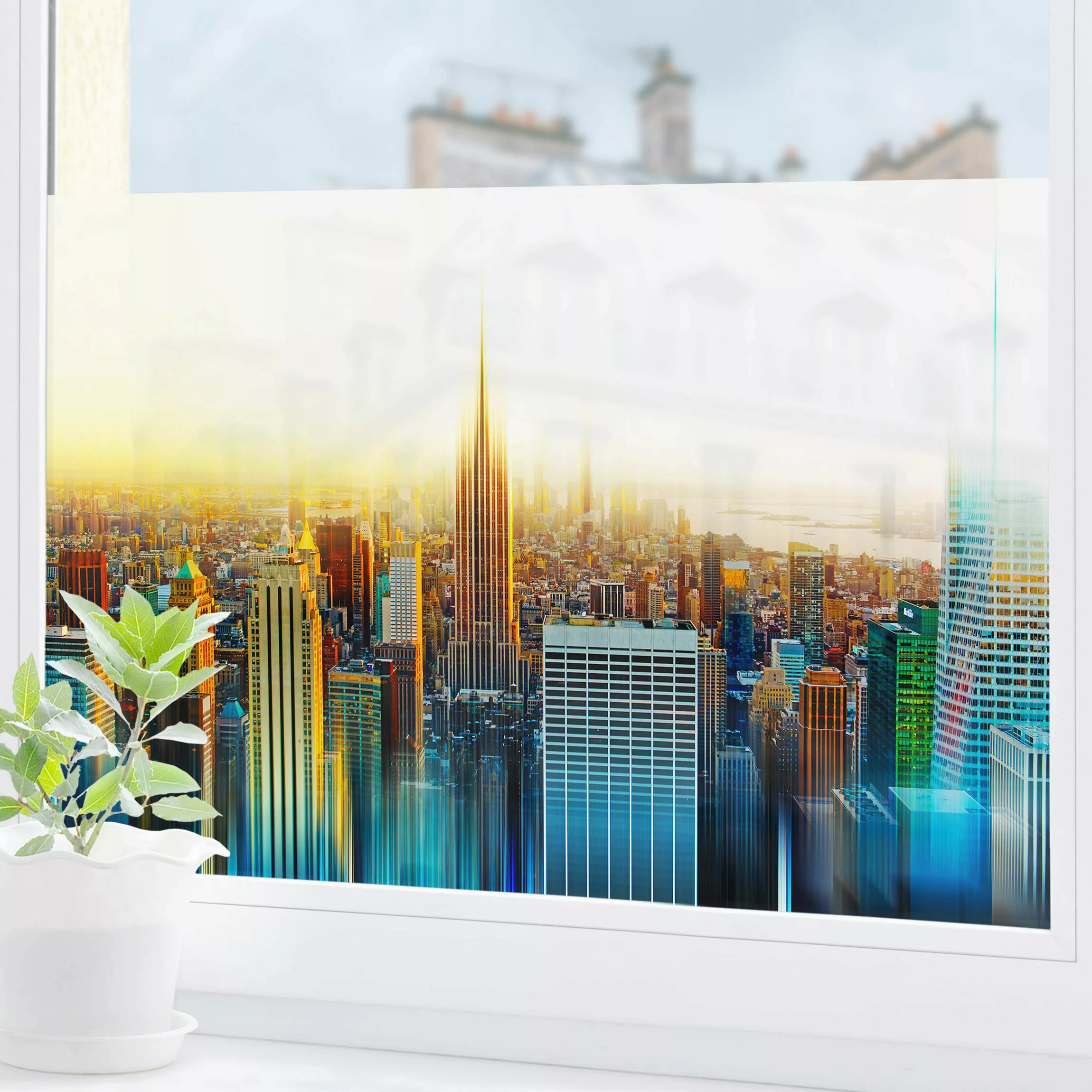 Fensterfolie Manhattan Abstrakt günstig online kaufen