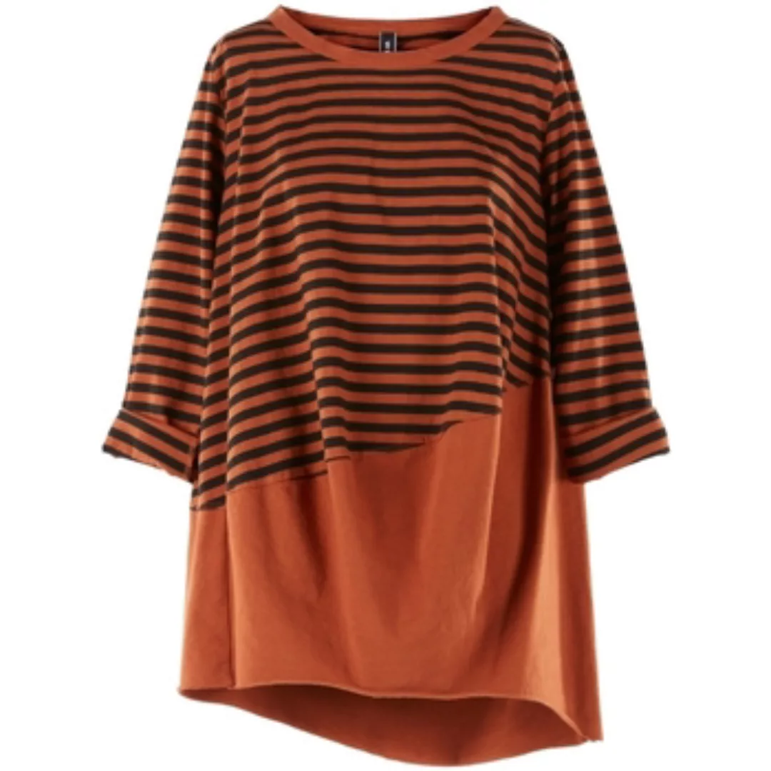 Wendy Trendy  Sweatshirt Top 220847 - Orange/Black günstig online kaufen