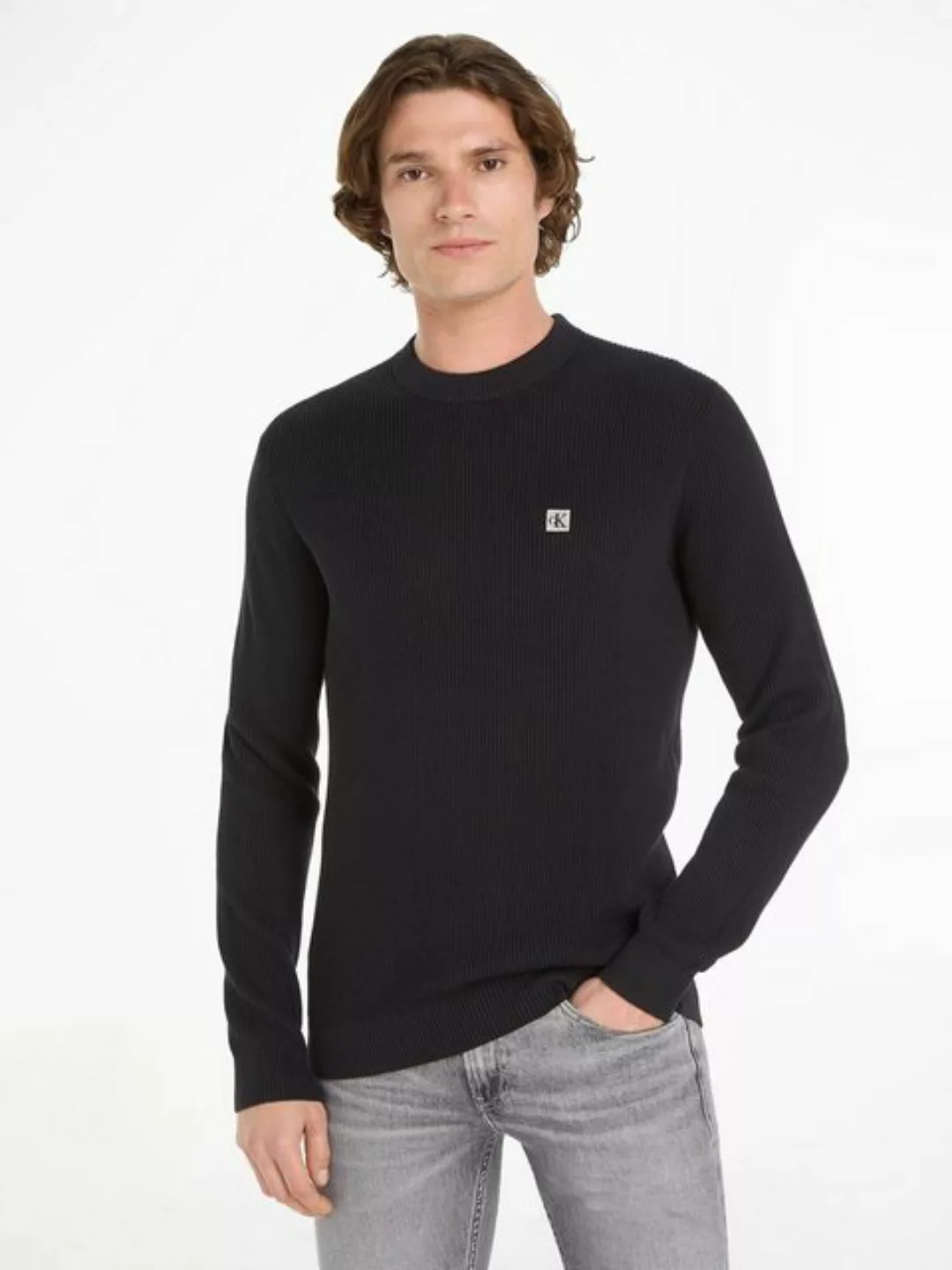 Calvin Klein Jeans Rundhalspullover CK EMBRO BADGE SWEATER günstig online kaufen
