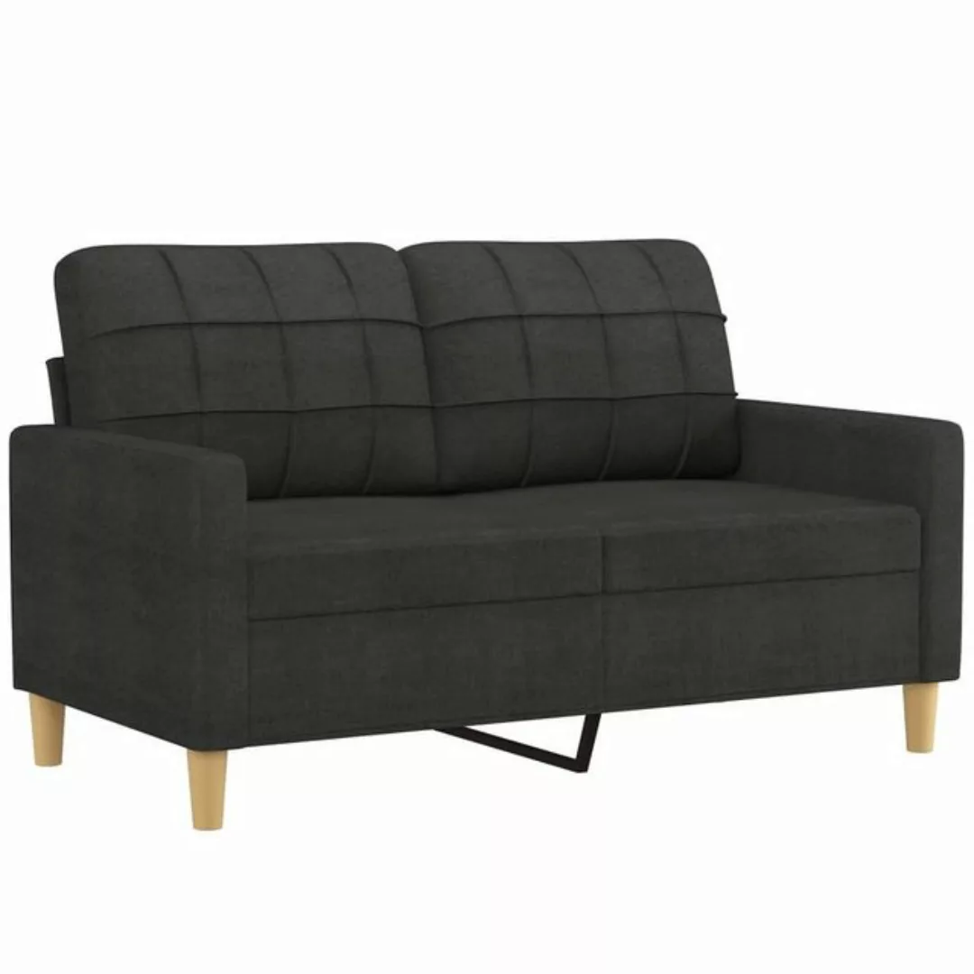 vidaXL Sofa 2-Sitzer-Sofa Schwarz 120 cm Stoff Couch günstig online kaufen