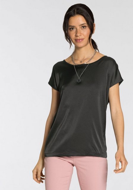 Laura Scott Shirtbluse, aus Satin und Jersey günstig online kaufen