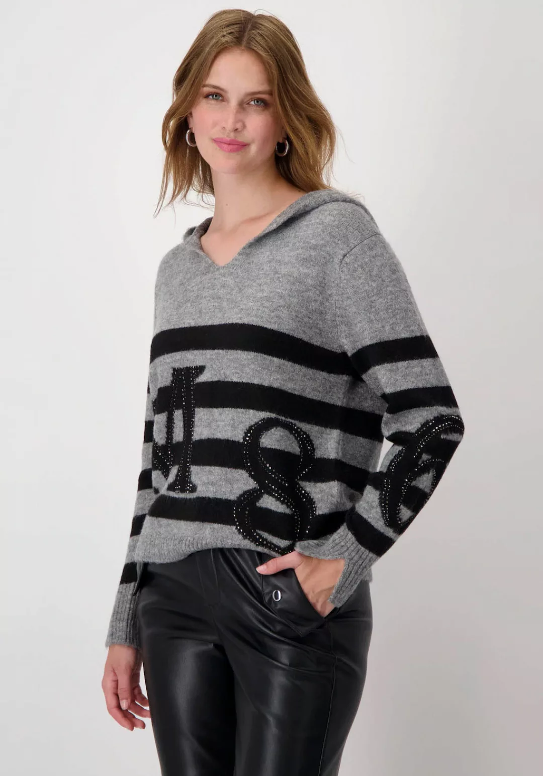 Monari Strickpullover mit Kapuze günstig online kaufen