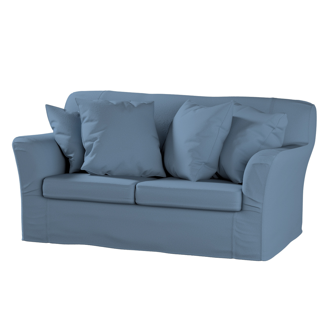 Bezug für Tomelilla 2-Sitzer Sofa nicht ausklappbar, blau, Sofahusse, Tomel günstig online kaufen