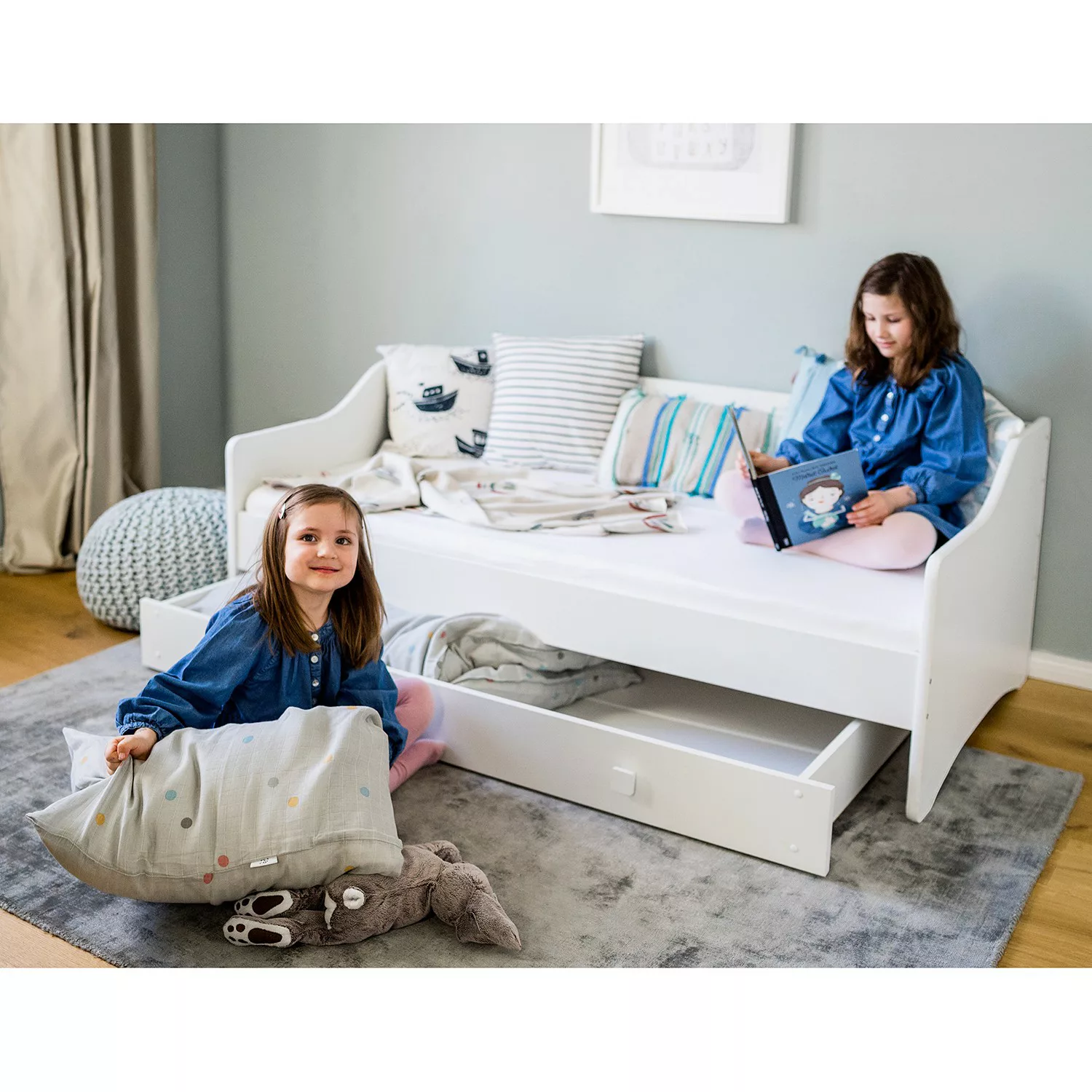 Kids Collective Kinderbett Jugendbett 80x160 80x180 cm mit Matratze, Schubl günstig online kaufen