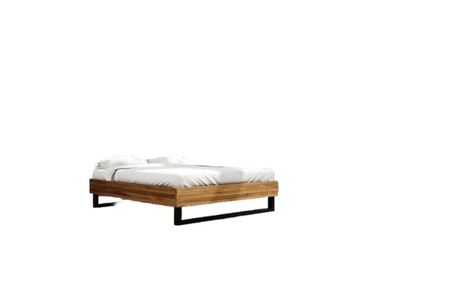 Natur24 Einzelbett Bett Leeds 2 Sonderlänge 160x220 Wildeiche o. Kopfteil m günstig online kaufen