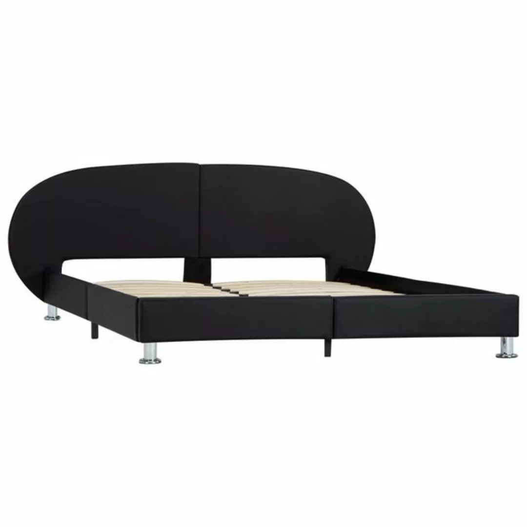 vidaXL Bett Bettgestell Schwarz Kunstleder 180×200 cm günstig online kaufen