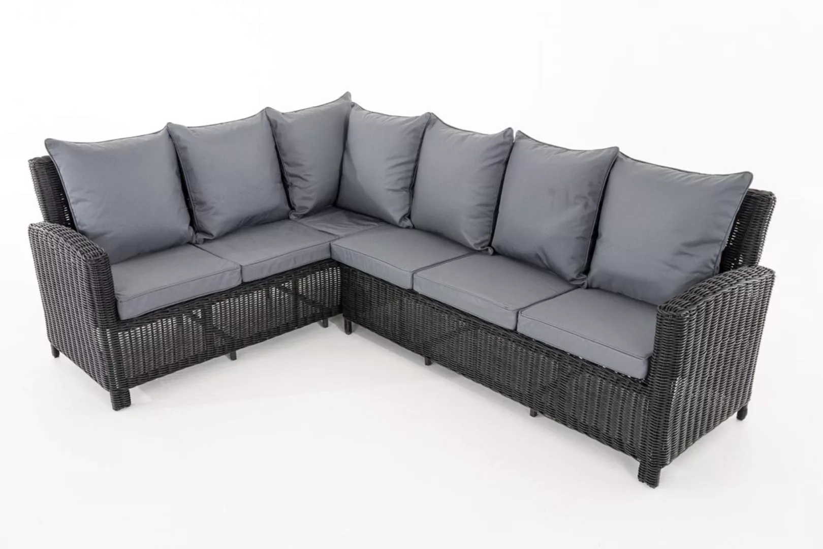 Rundrattan Sofa Bermeo 5mm-rund/schwarz-Eisengrau günstig online kaufen