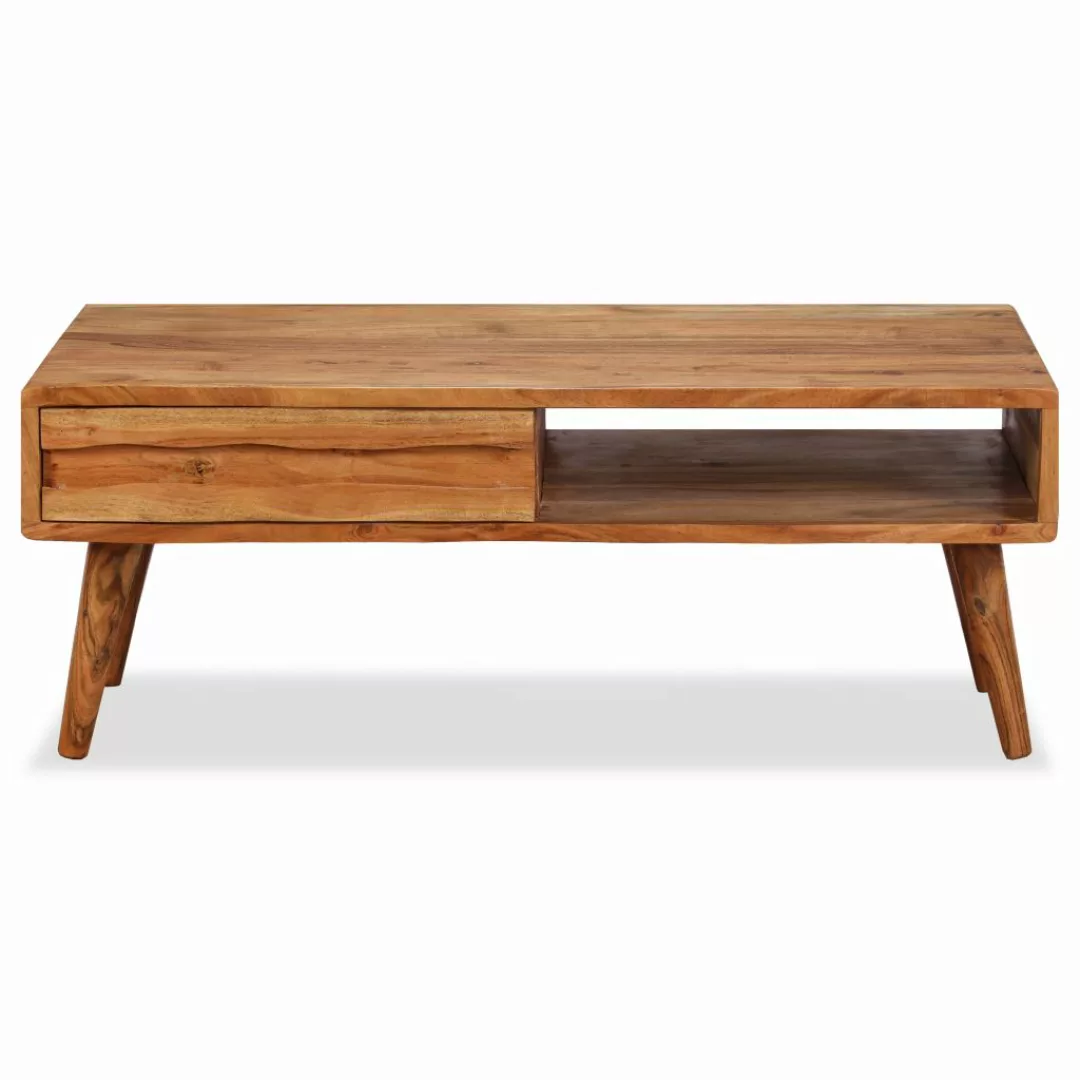 Couchtisch Massivholz Mit Schublade Geschnitzt 100 X 50 X 40 Cm günstig online kaufen