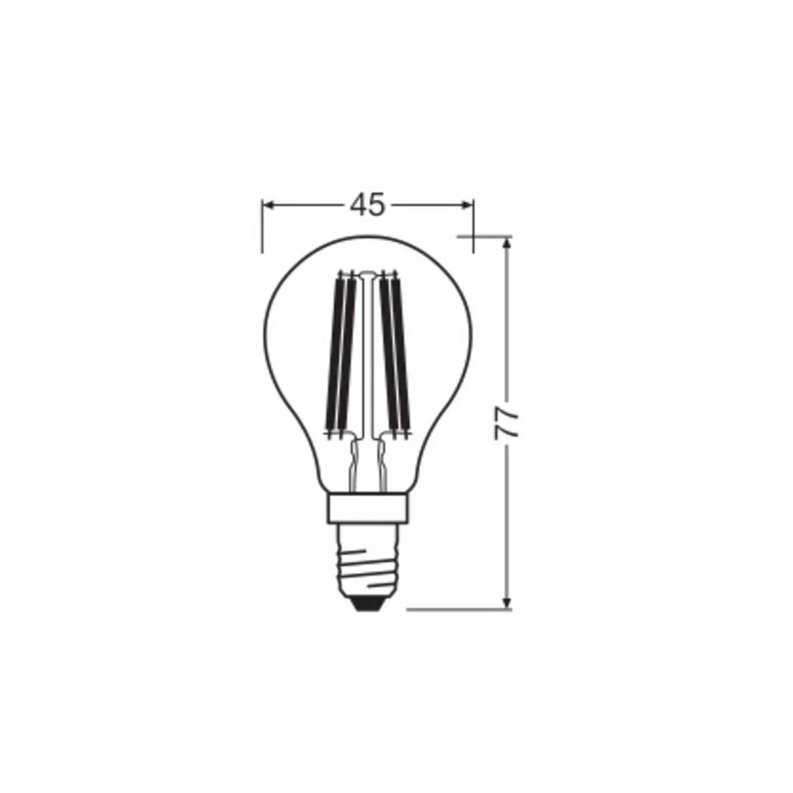 OSRAM LED-Leuchtmittel Tropfen E14 1,2W Filament 2700K 255lm günstig online kaufen