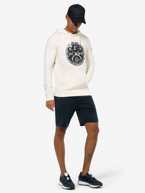 SUPER.NATURAL Hoodie für Herren, Merino SALT&ROCK Meer Motiv, mit Tasche günstig online kaufen