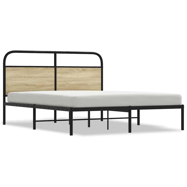 vidaXL Bett Bettgestell ohne Matratze 160x200 cm Sonoma-Eiche Holzwerkstoff günstig online kaufen