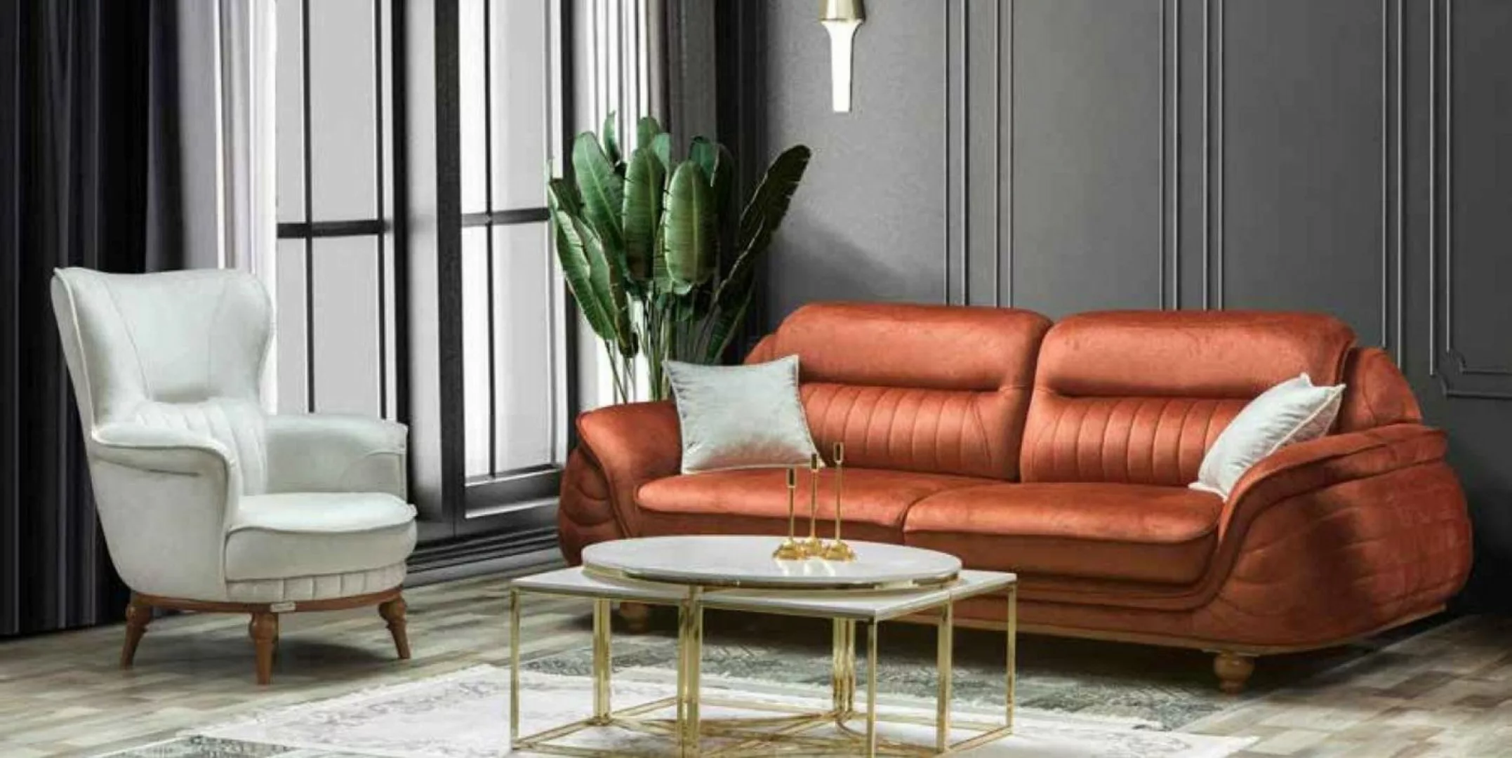 JVmoebel Sofa Sofa 3 Sitzer + Sessel Sofa Sofas Sessel Stoff Möbel Luxus Se günstig online kaufen