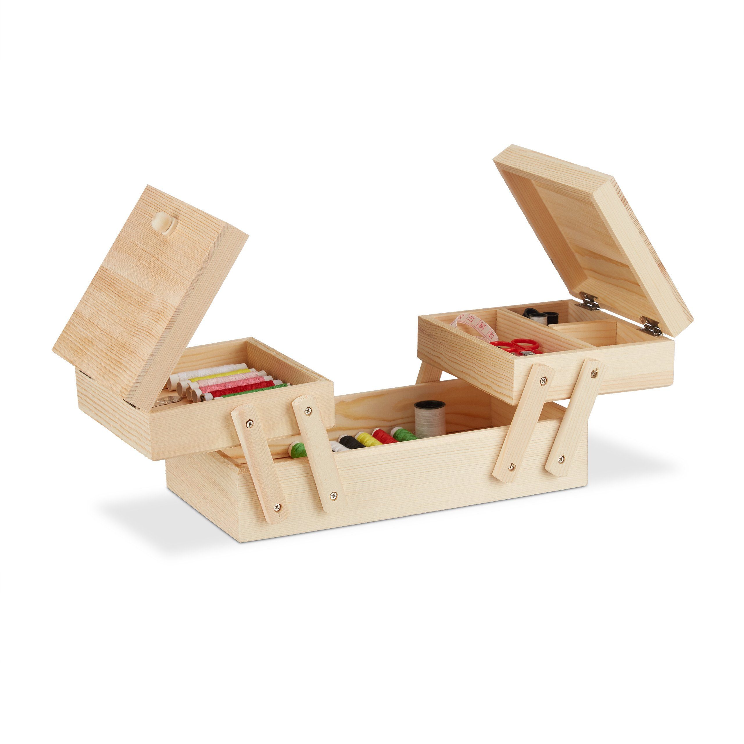 relaxdays Nähkästchen Holz günstig online kaufen