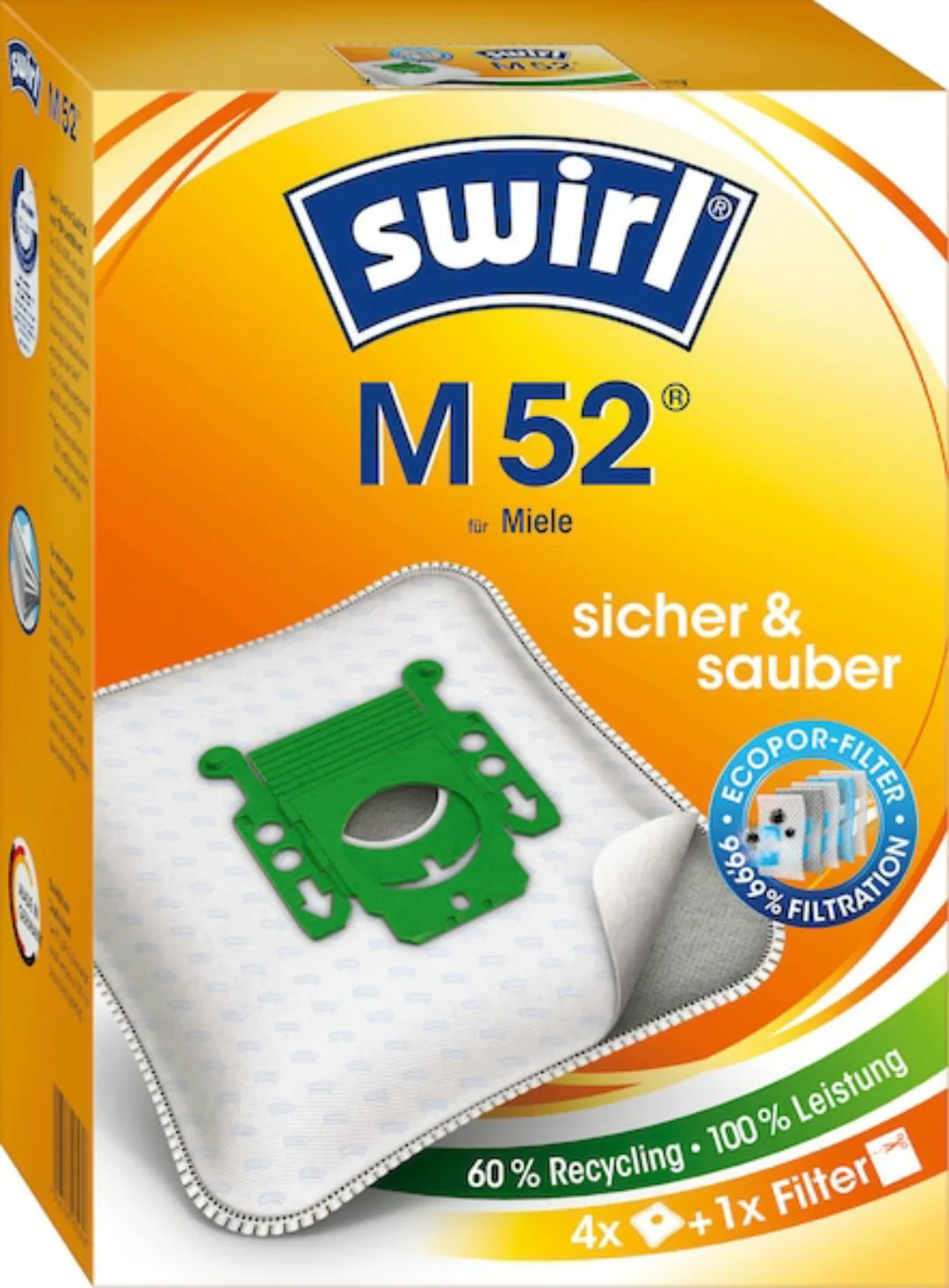 Swirl MicroPor Plus Staubsaugerbeutel M52 günstig online kaufen