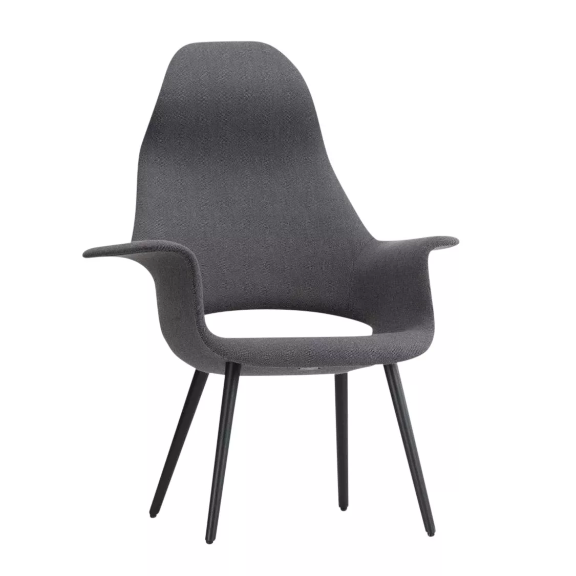 Vitra - Organic Highback Stuhl - dunkelgrau/Sitzfläche Stoff Hopsak 05/Gest günstig online kaufen