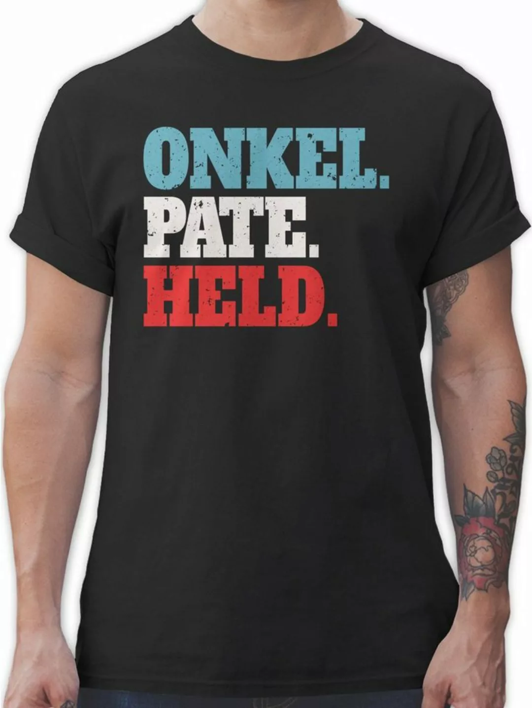 Shirtracer T-Shirt Onkel. Pate. Held. - bunt Pate Patenonkel günstig online kaufen