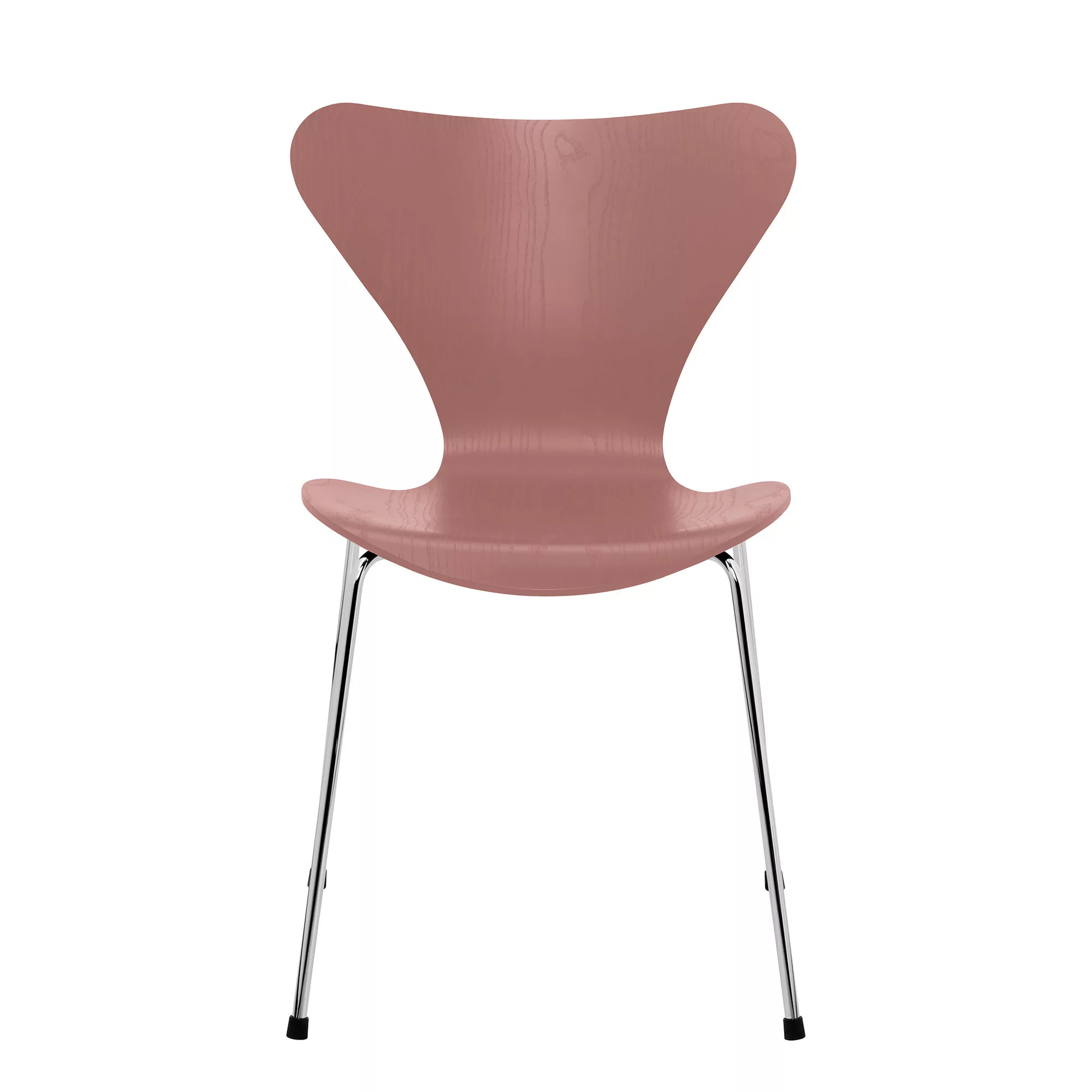 Fritz Hansen - Serie 7™ Stuhl gefärbte Esche Gestell Verchromt - wildrosa/S günstig online kaufen